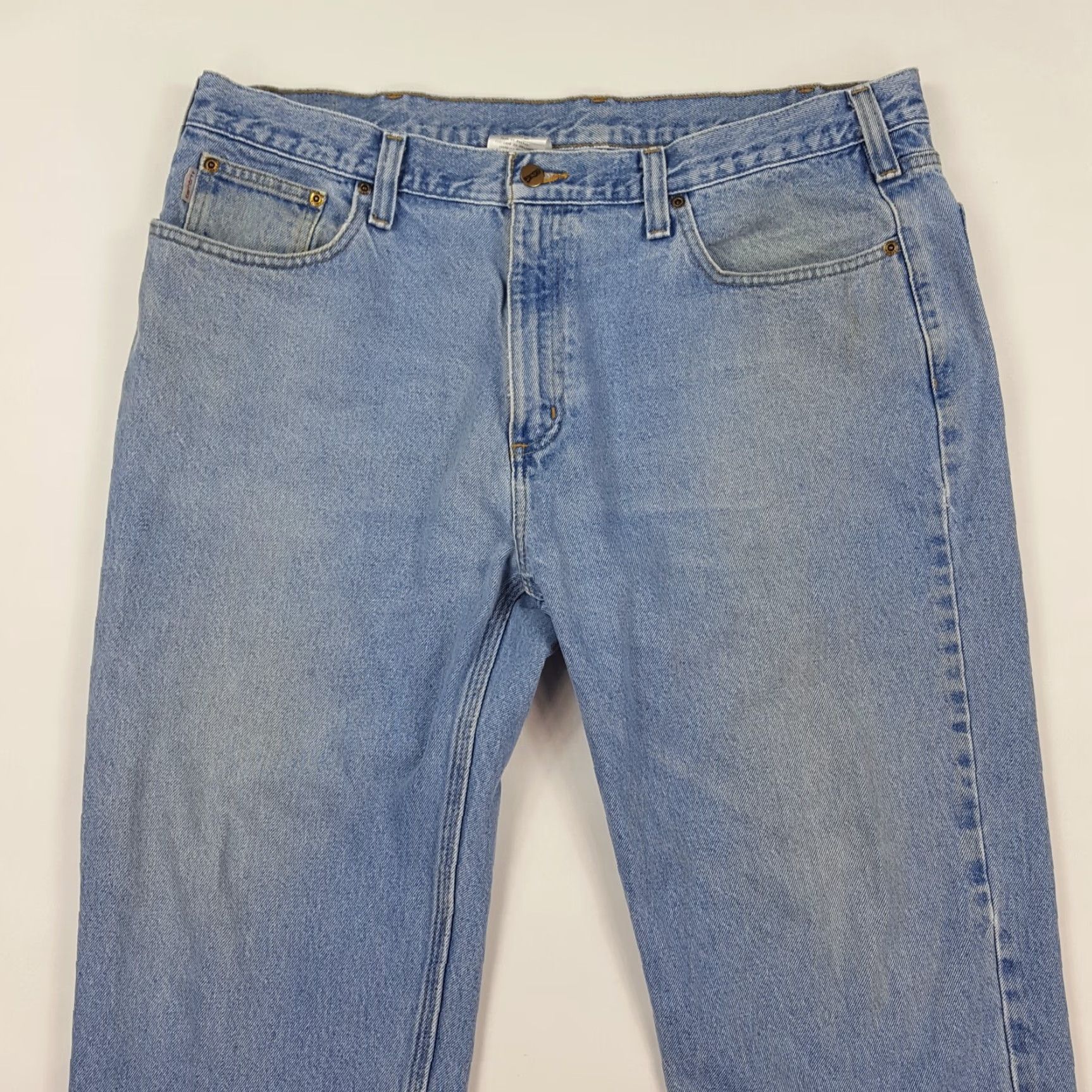 Carhartt Carhartt Jeans B460 Relaxed Fit 40x30 Denim Blue Work Straight Vintage Mens 90s Grunge Retro USA Western Carhartt Logo Navy Blue Jeans Size US 40 / EU 56 - 2 Thumbnail