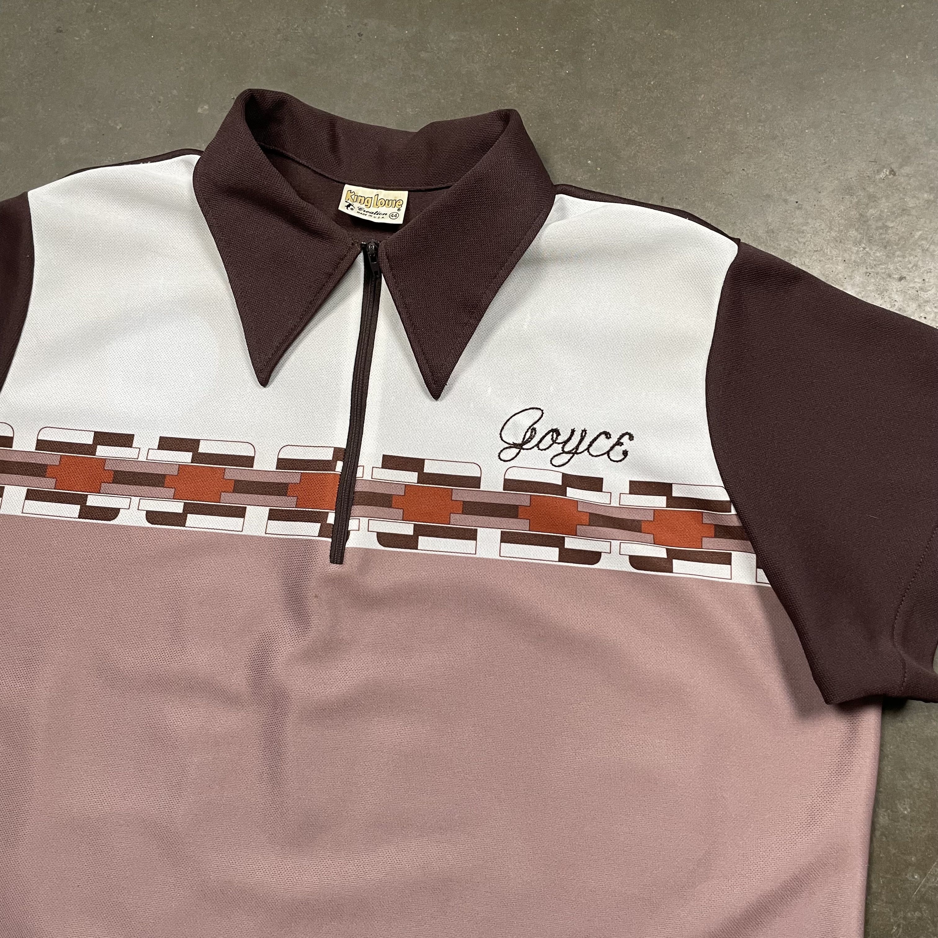 Vintage Vintage 70s Collared Bowling Shirt Rockabilly Patches Brown Size US XL / EU 56 / 4 - 5 Thumbnail