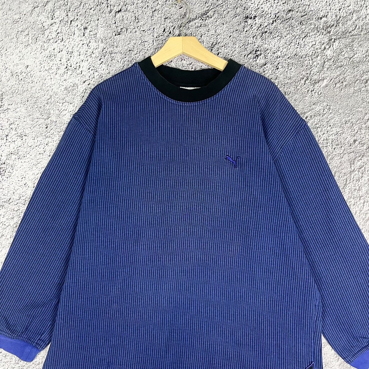 Puma VINTAGE 🪼 PUMA faded boxy fit stripped crewneck sweatshirt Size US XXL / EU 58 / 5 - 4 Thumbnail