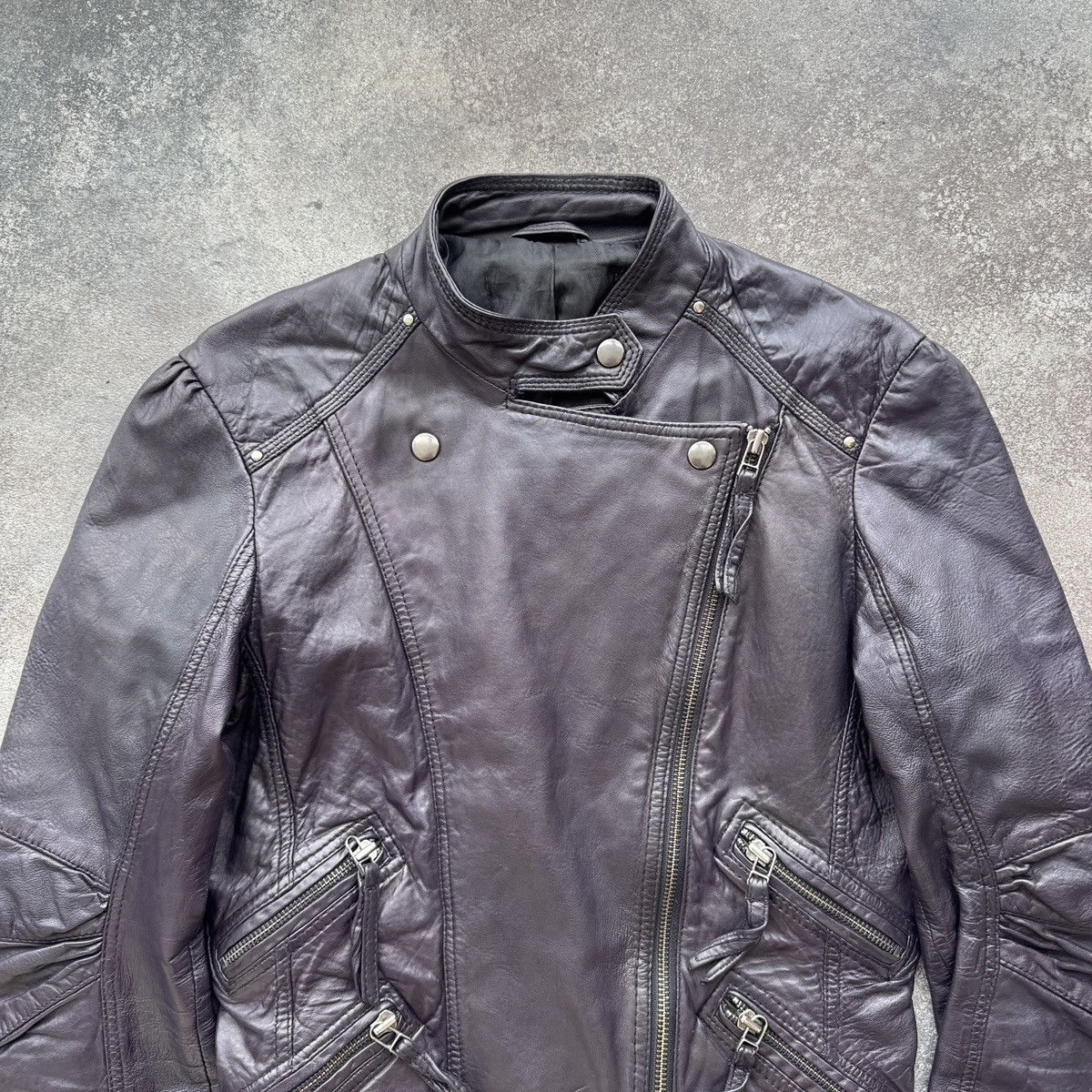 Hysteric Glamour Avant Garde Vintage Zip Details Biker Leather Jacket Size M / US 6-8 / IT 42-44 - 3 Thumbnail
