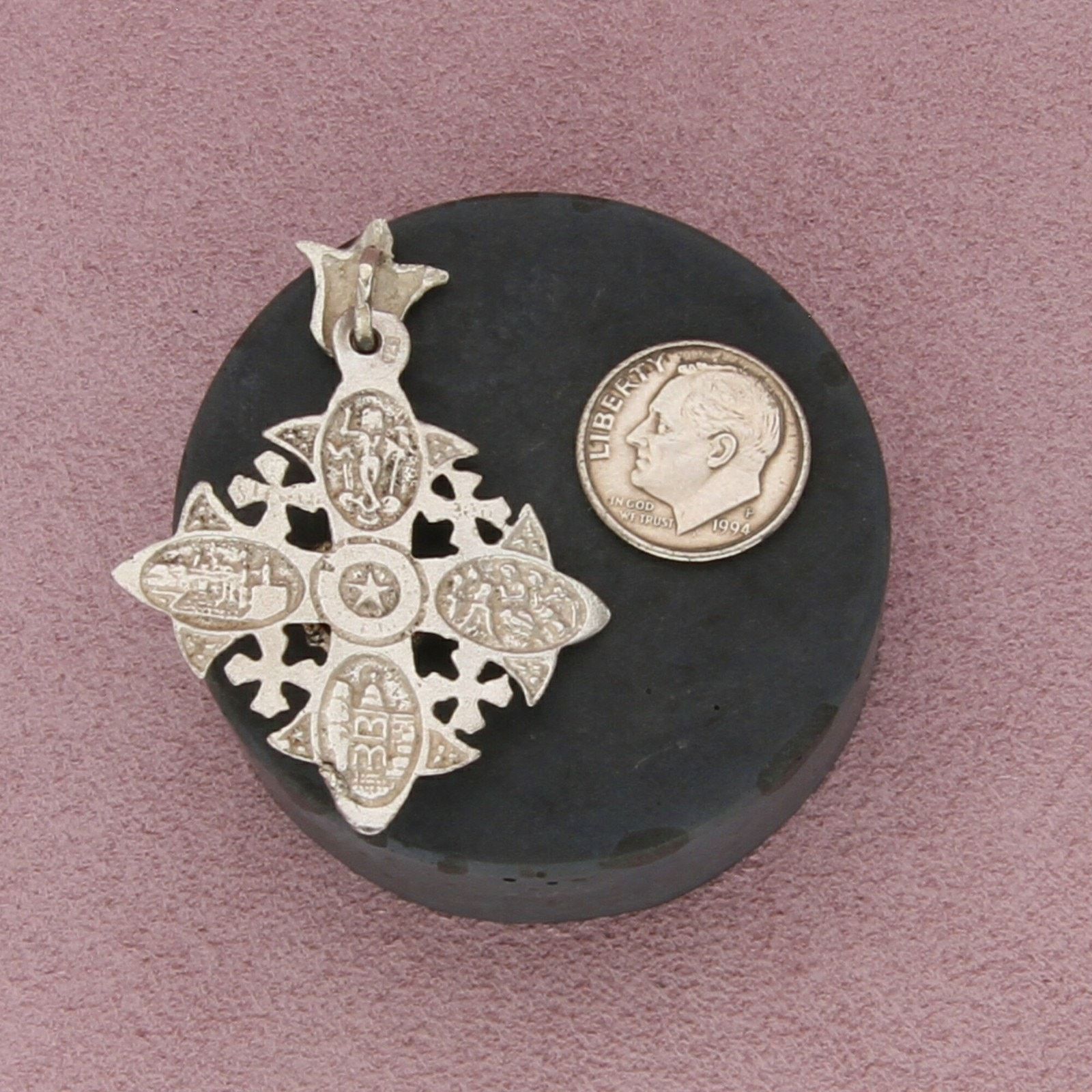 Sterling Silver sterling silver vintage crusaders cross pendant Size ONE SIZE - 3 Thumbnail