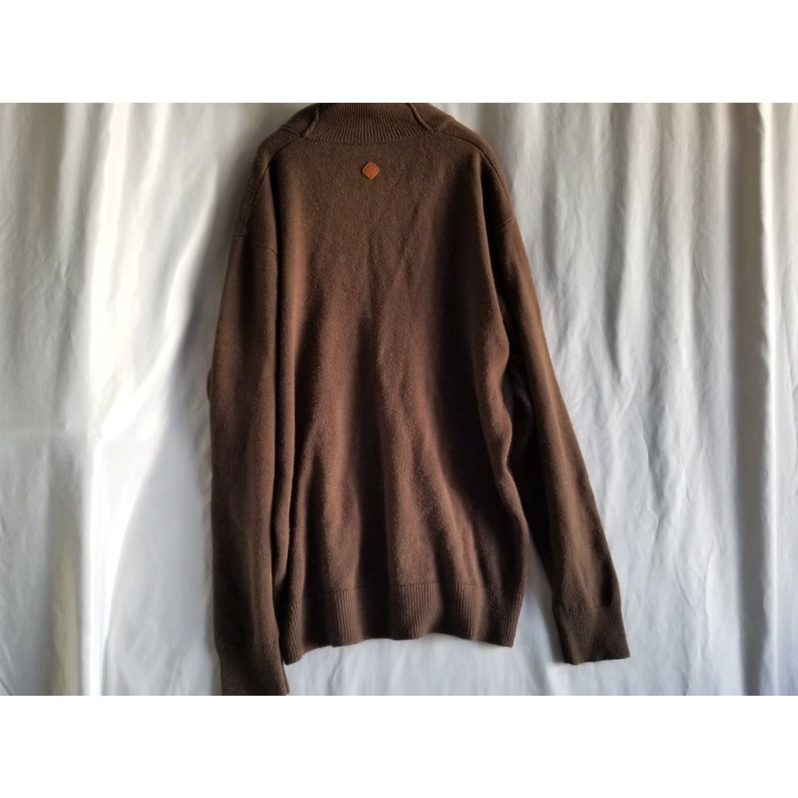 Vintage ORISUE Shawl Collar Pullover Sweater Brown 4XL 100% Cotton Men Large XXXXL Size US XXL / EU 58 / 5 - 4 Thumbnail