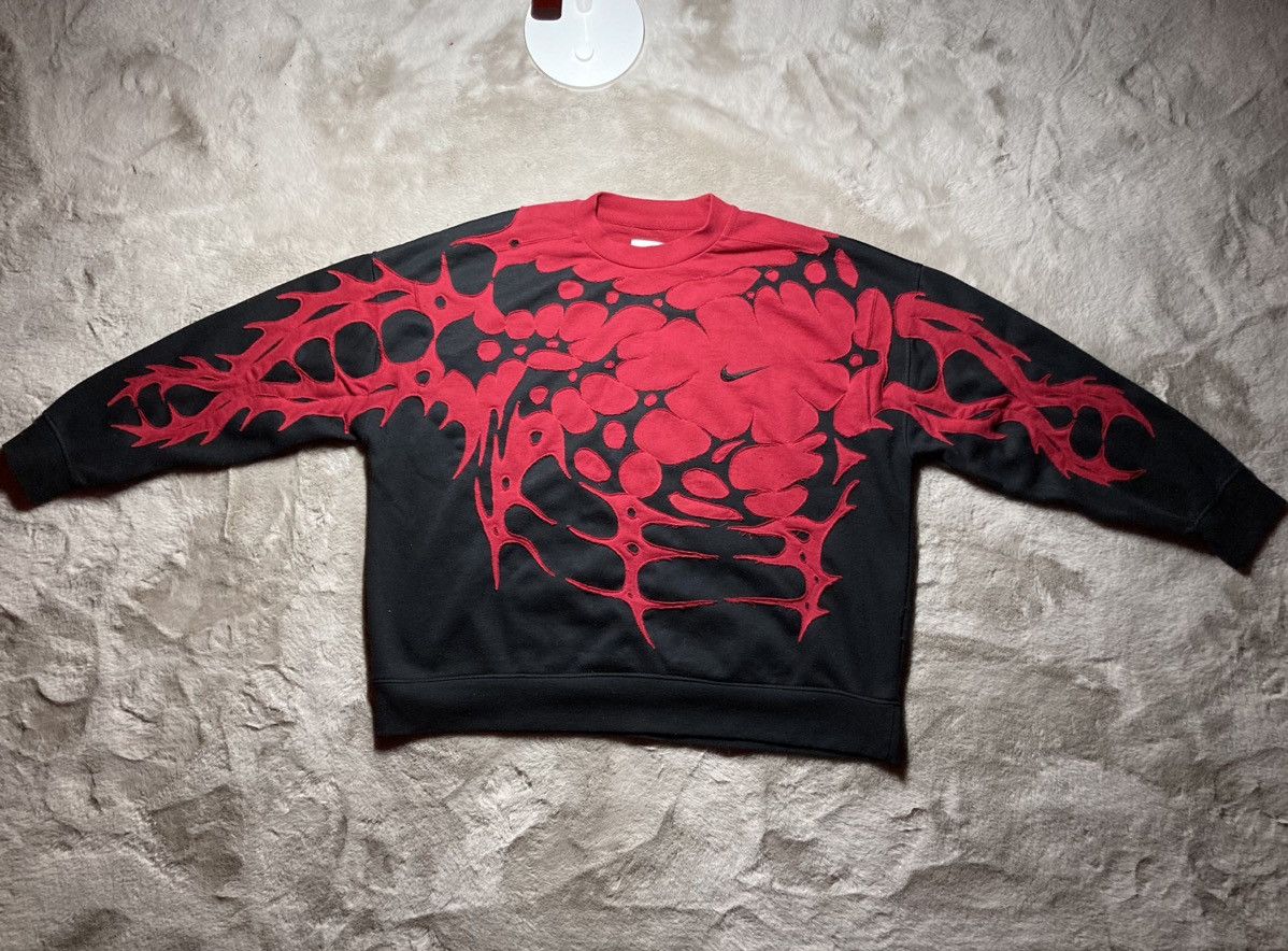 Nike × Vintage ⛩️Nike sweatshirt custom vintage y2k eye boxy distressed rare Size US L / EU 52-54 / 3 - 4 Thumbnail