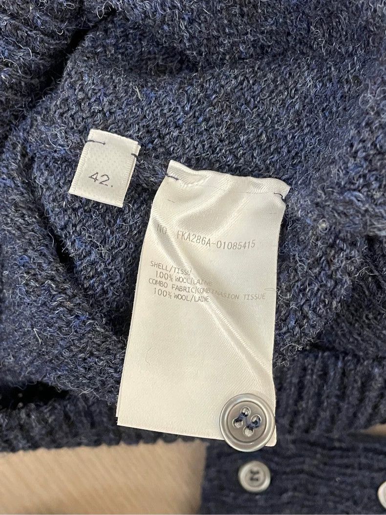 Thom Browne Thom browne Dark blue four-striped round-neck wool sweater Size US XS / EU 42 / 0 - 6 Thumbnail