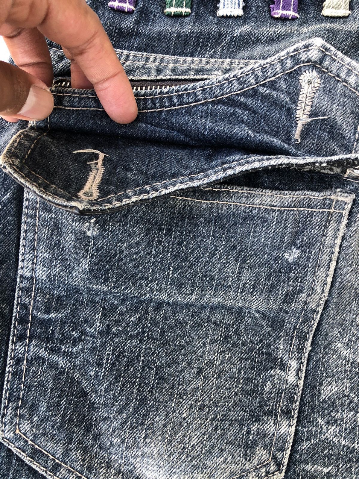 Japanese Brand × Jean Vintage Clothing Double Waist Jeans/Denim Size US 29 - 15 Thumbnail
