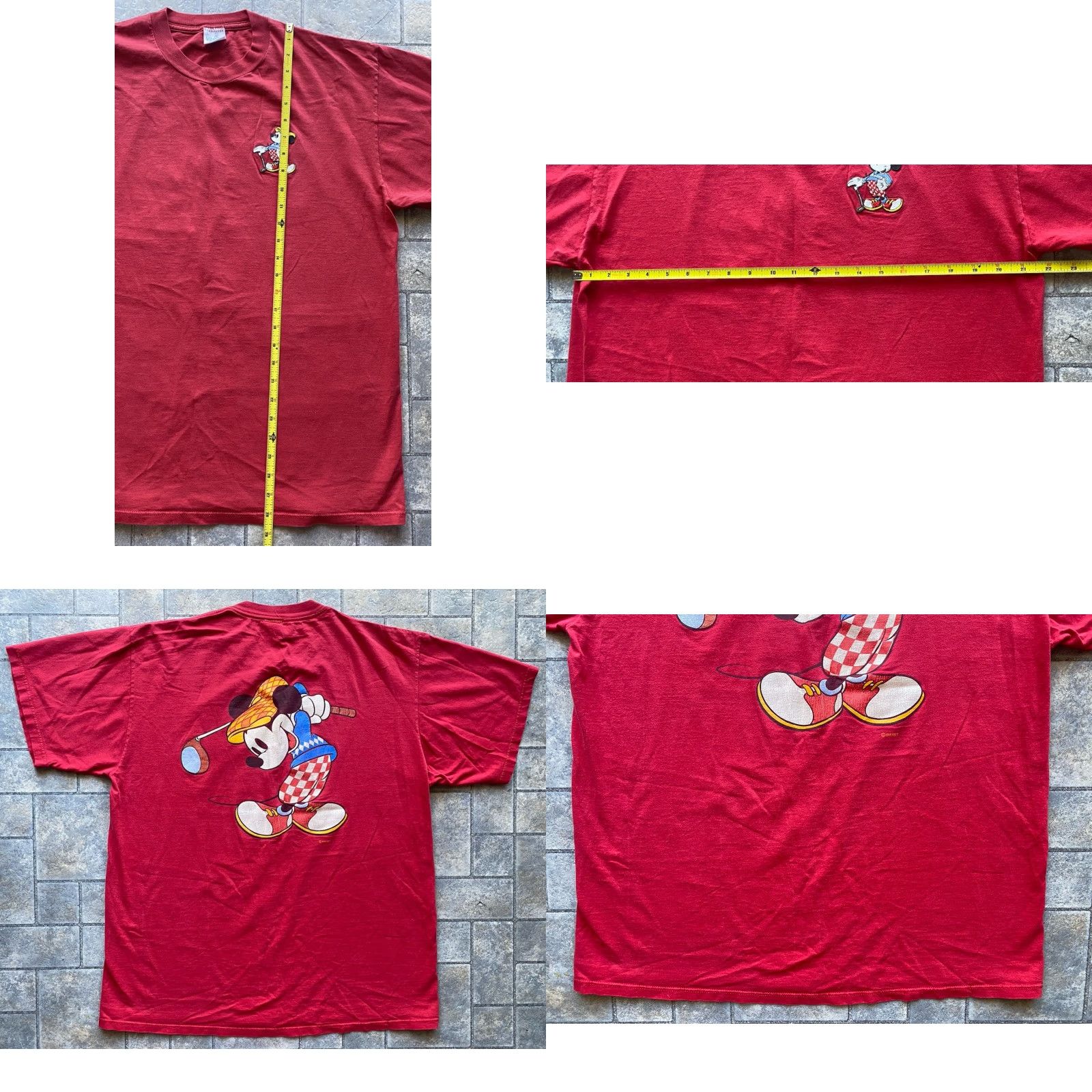 Velva Sheen VINTAGE Velva Sheen Disney T-Shirt Red Mens XL Short Sleeve Mickey Mouse 80s Cartoon Golfing Size US XL / EU 56 / 4 - 8 Thumbnail