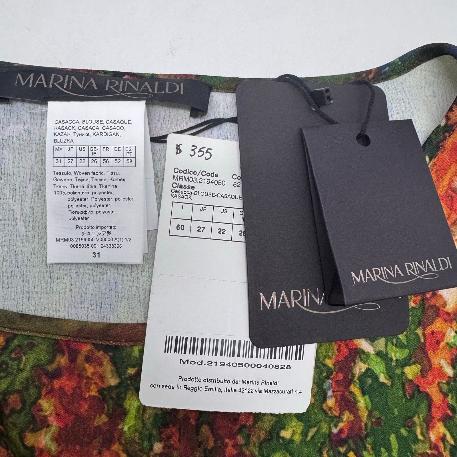 Marina Rinaldi Marina Rinaldi Nature Abstract Long Sleeve Blouse Plus sz 22 Size 3XL / US 20-22 - 8 Thumbnail