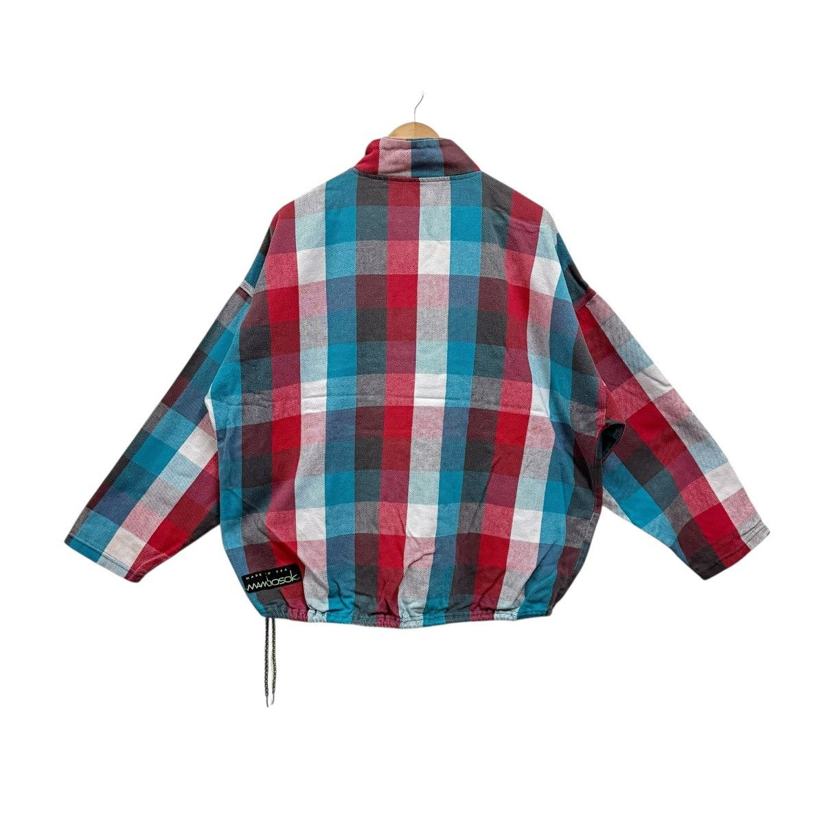 Mambo Vintage 90s Mambosok Plaid Half Zipper Jacket Boxy Size US XL / EU 56 / 4 - 2 Thumbnail