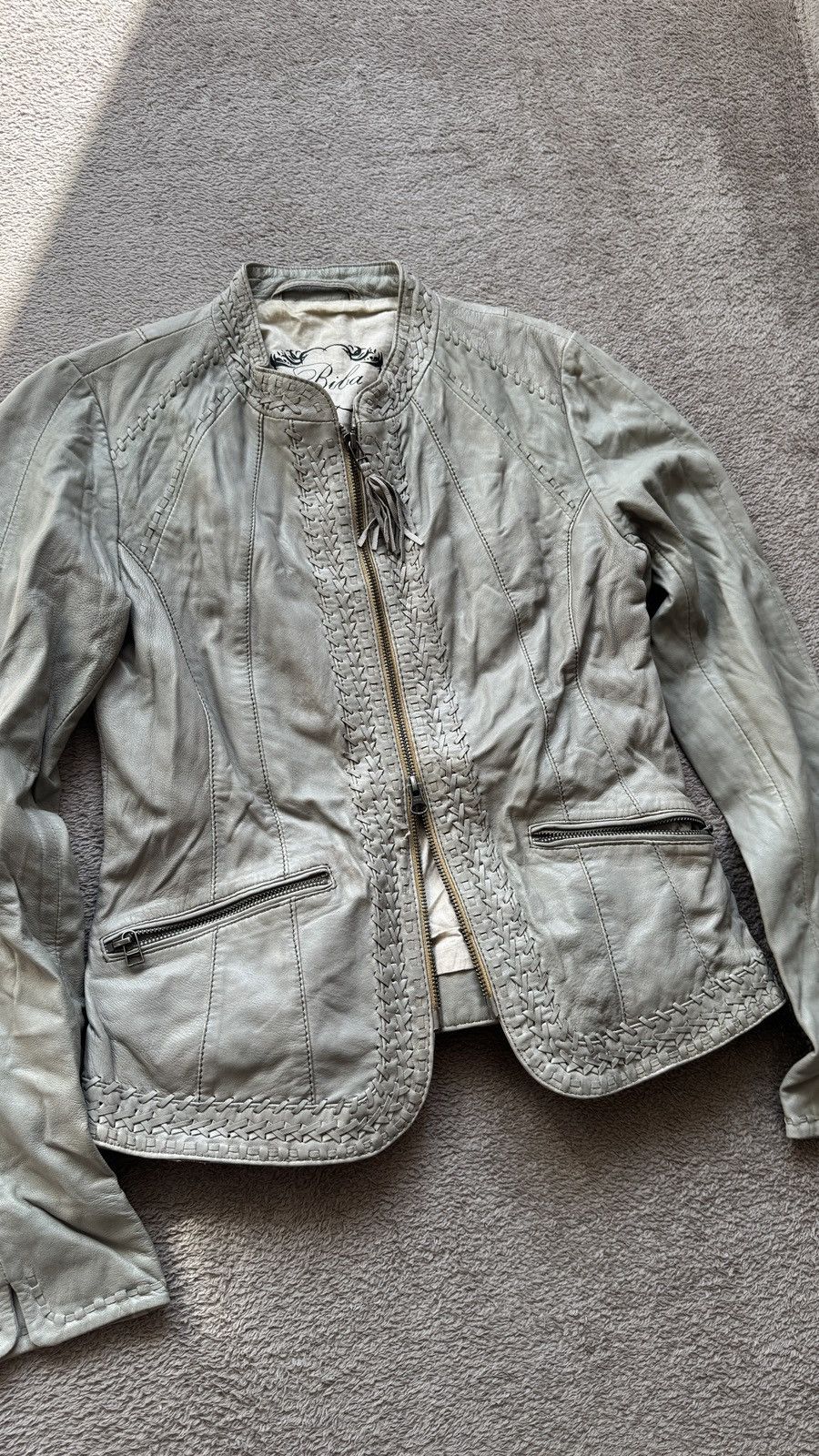 Japanese Brand Y2K Vintage Moto Lambskin Leather Jacket Gucci Balmain Style Size S / US 4 / IT 40 - 2 Thumbnail