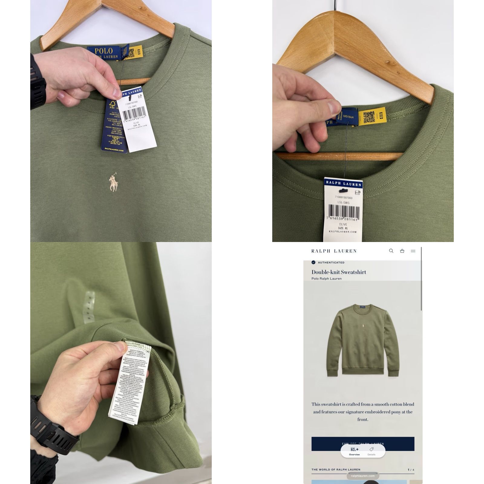 Polo Ralph Lauren VINTAGE Polo Ralph Lauren Sweatshirt Olive XL Pullover Knit NWT Mens Rare Size US XL / EU 56 / 4 - 9 Thumbnail