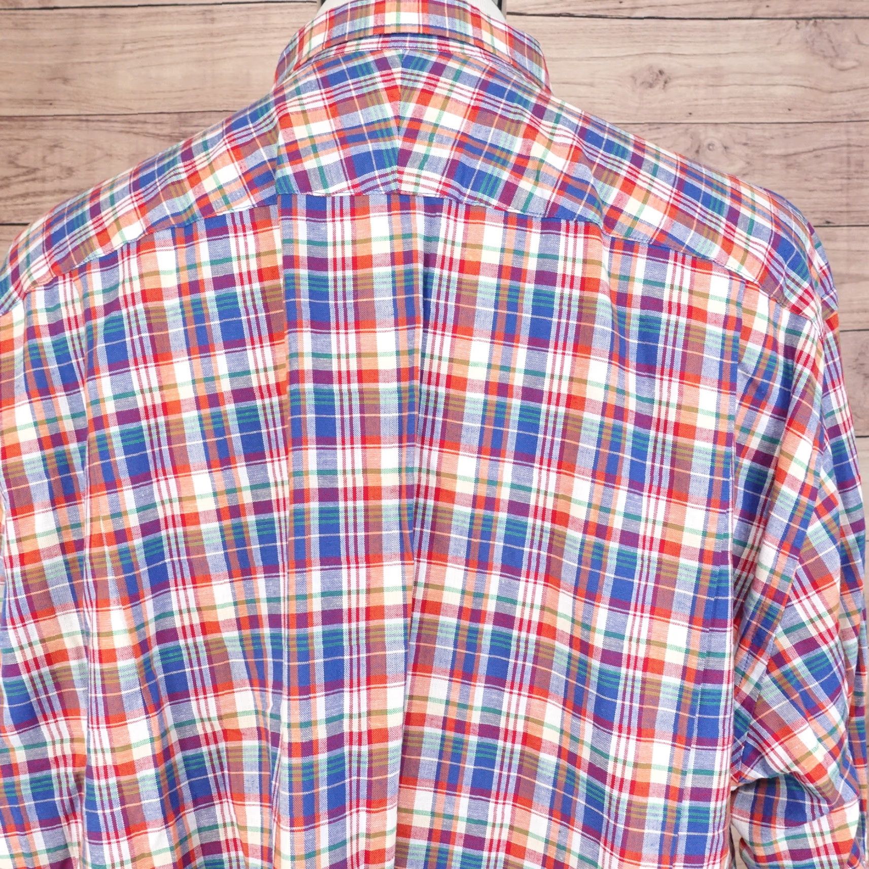 Charles Tyrwhitt Vintage Charles Tyrwhitt Men's 2XL Plaid Linen Blend Casual Button-Down Shirt Size US XXL / EU 58 / 5 - 5 Thumbnail