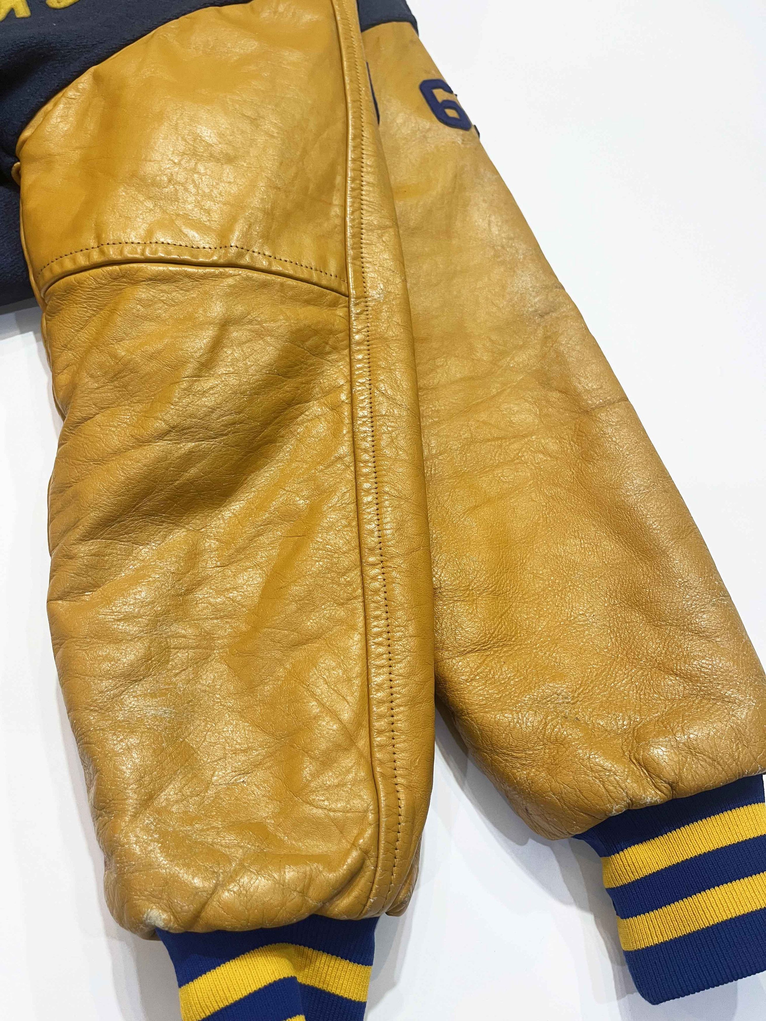 Other Vtg Flynntan Leather North Brunswick Football Varsity Jacket Size US L / EU 52-54 / 3 - 9 Thumbnail
