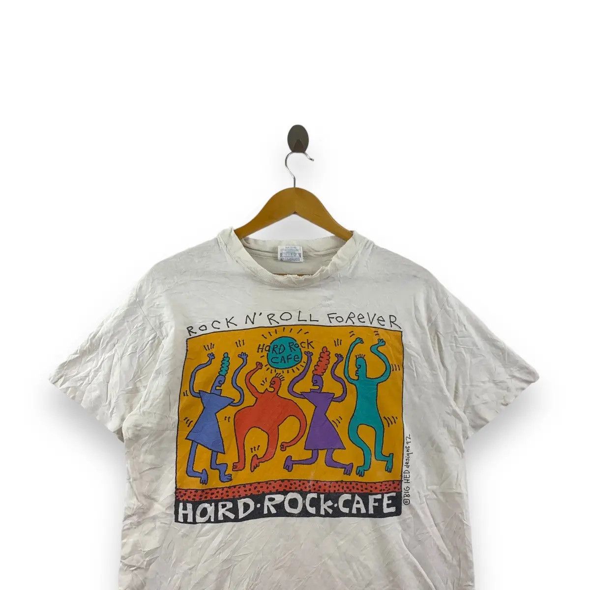 Hard Rock Cafe Vintage 1992 HARD ROCK CAFE Big Hed Design Haring Tee Shirt Size US M / EU 48-50 / 2 - 2 Thumbnail