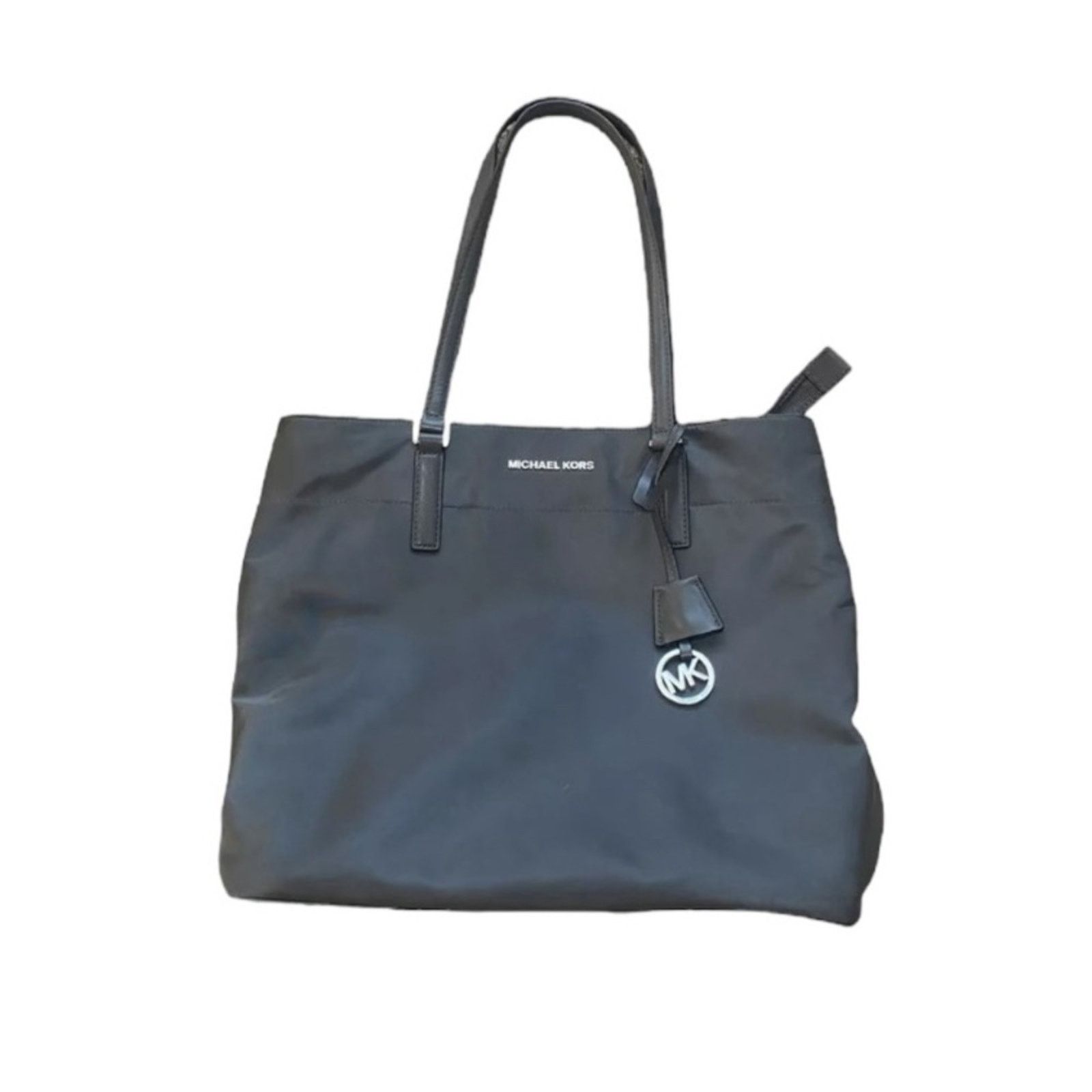 Michael Kors Michael Kors Gray Nylon Shoulder Bag Medium Size Purse Size ONE SIZE - 1 Thumbnail