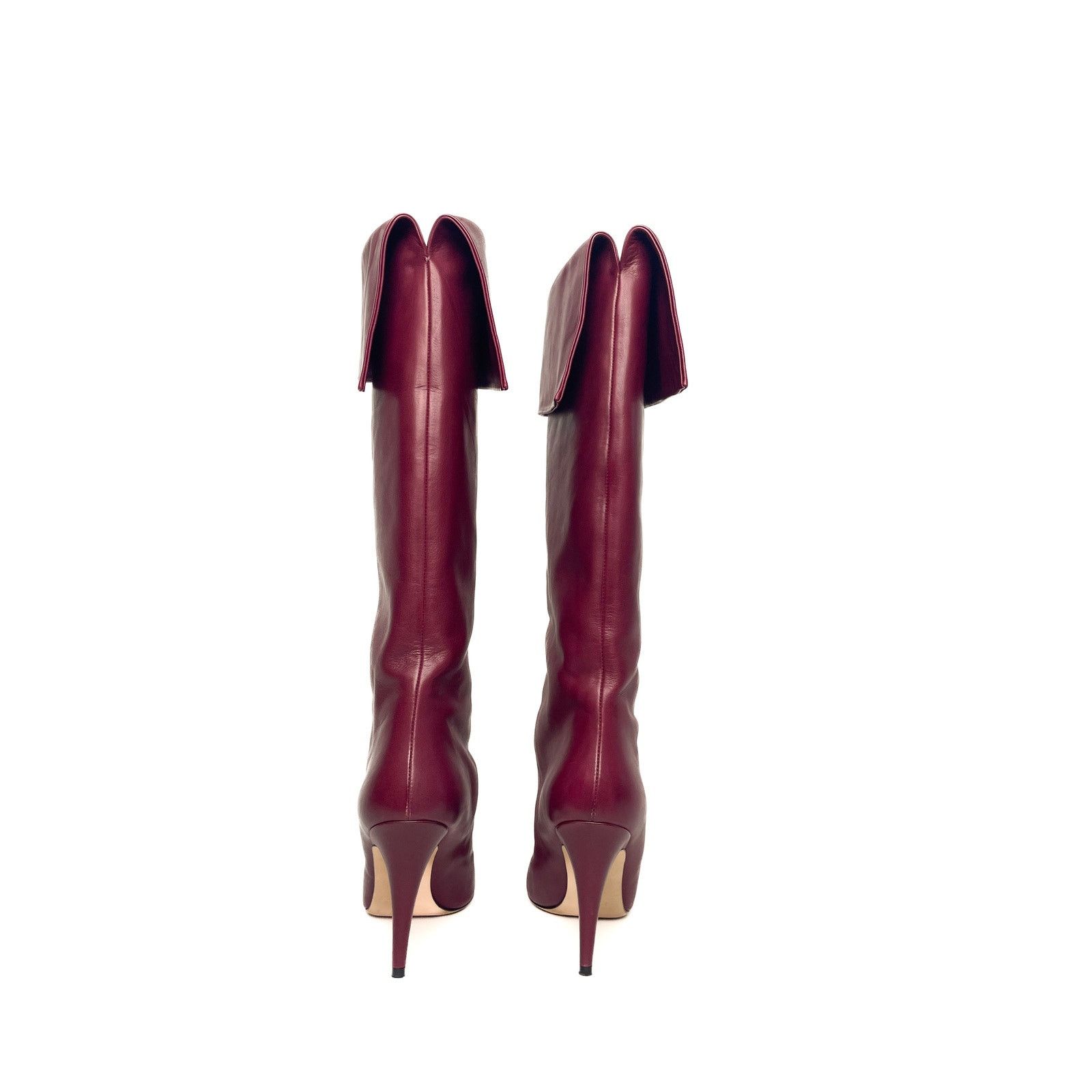 EERA Burgundy Long Boots Size US 9 / IT 39 - 3 Thumbnail