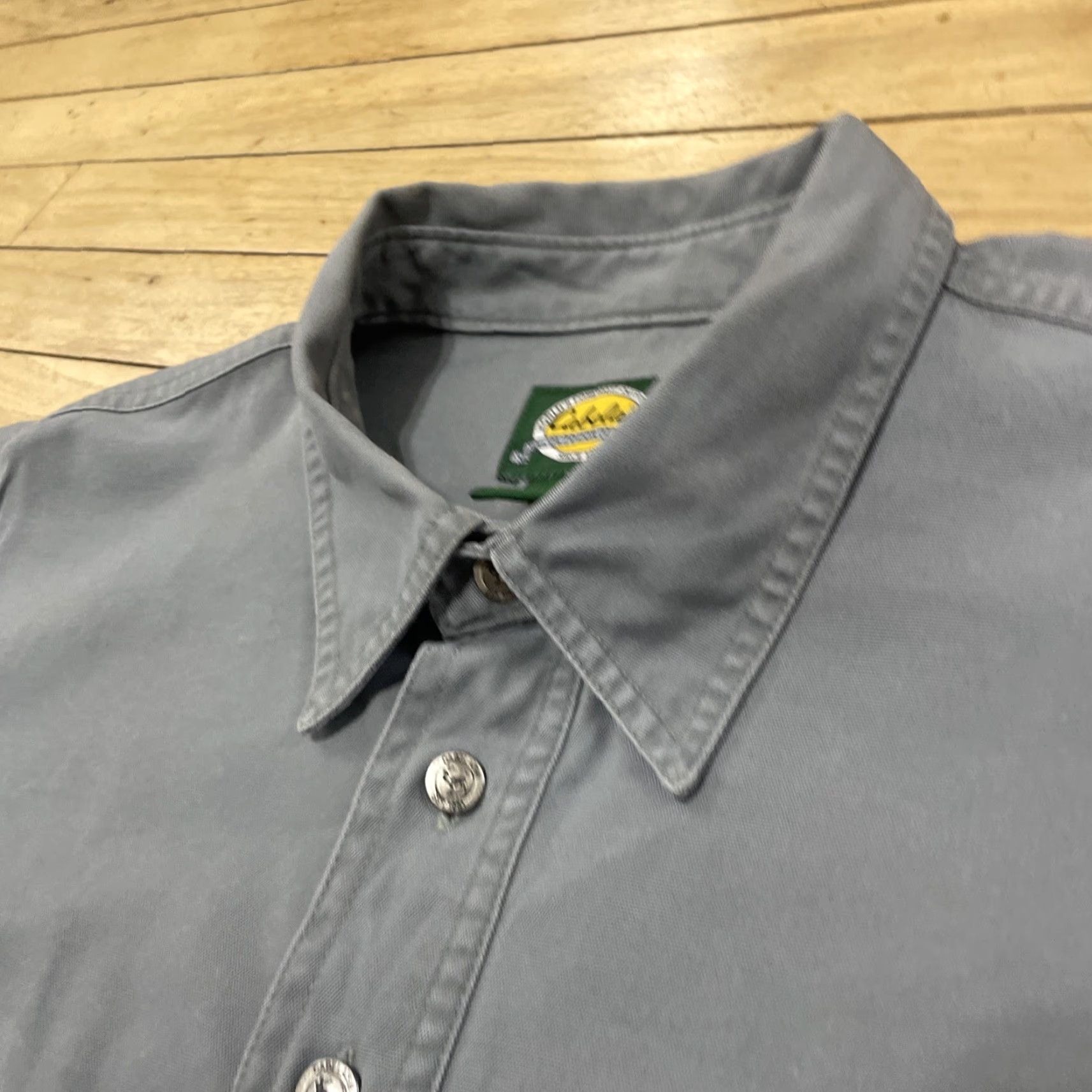 Vintage VINTAGE Cabela's Button-Up Shirt Men XL Regular Gray Twill Quarter Button Hunting Shirt Size US XL / EU 56 / 4 - 5 Thumbnail