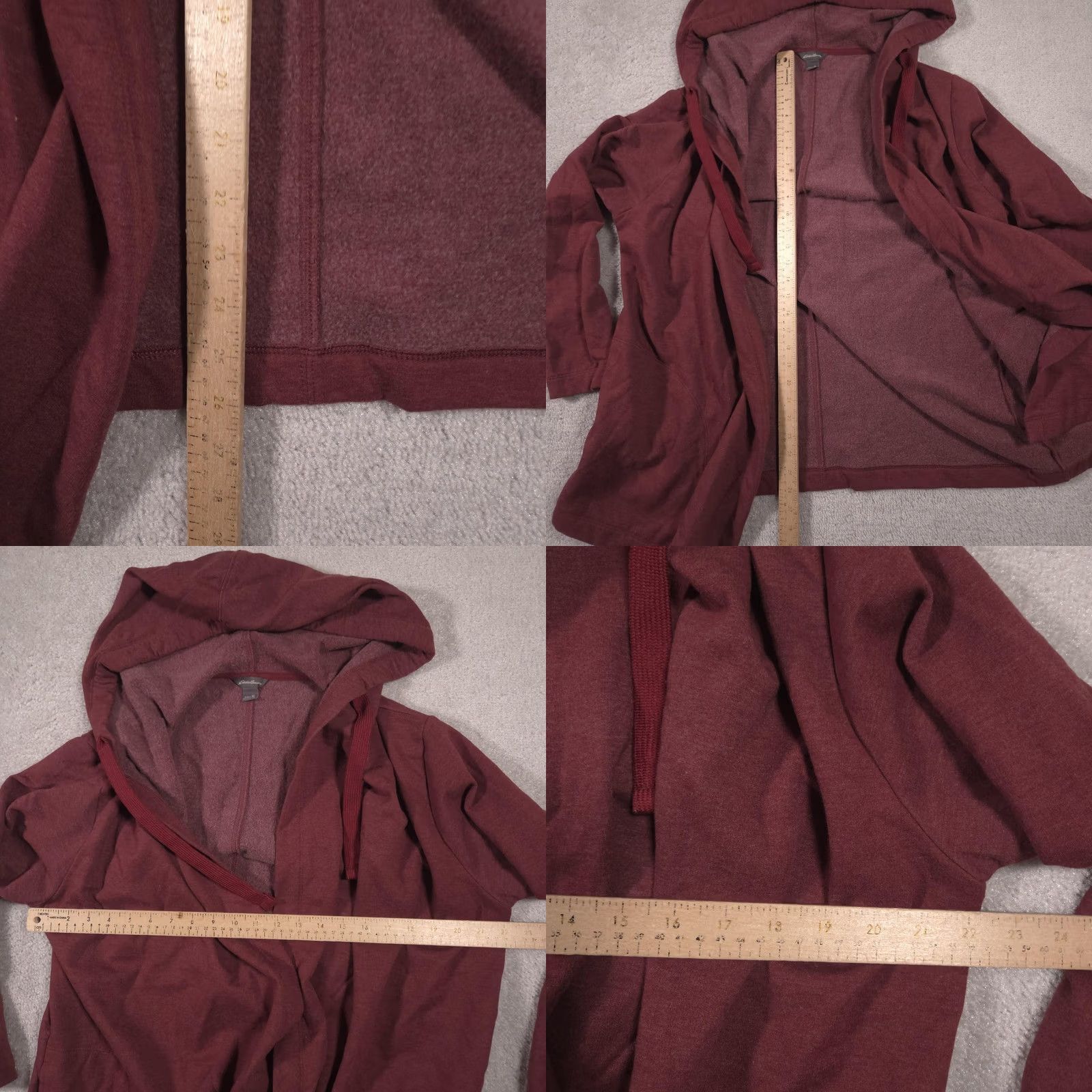 Eddie Bauer Eddie Bauer Womens XL Red Fleece Hooded Open Front Pockets Casual Coatigan Size XL / US 12-14 / IT 48-50 - 8 Thumbnail
