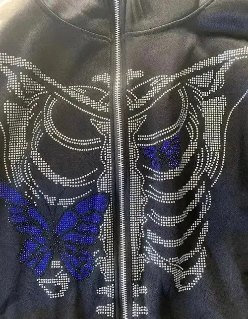 Other Full Zip Up Hoodie Gothic Skeleton 🔥🔥🔥 Size US L / EU 52-54 / 3 - 2 Thumbnail