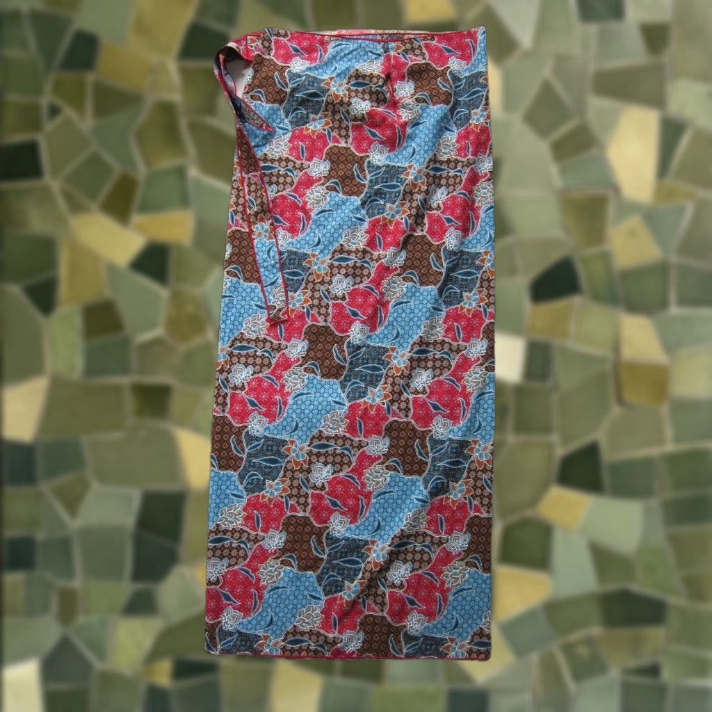 Vintage VINTAGE Sol Cique 100% Cotton Blue Pink Brown Floral Long Maxi Wrap Skirt OS Women's Skirt One Size Blue Floral Long Maxi Wrap Skirt Womens OS Size 42" / US 20 - 1 Thumbnail