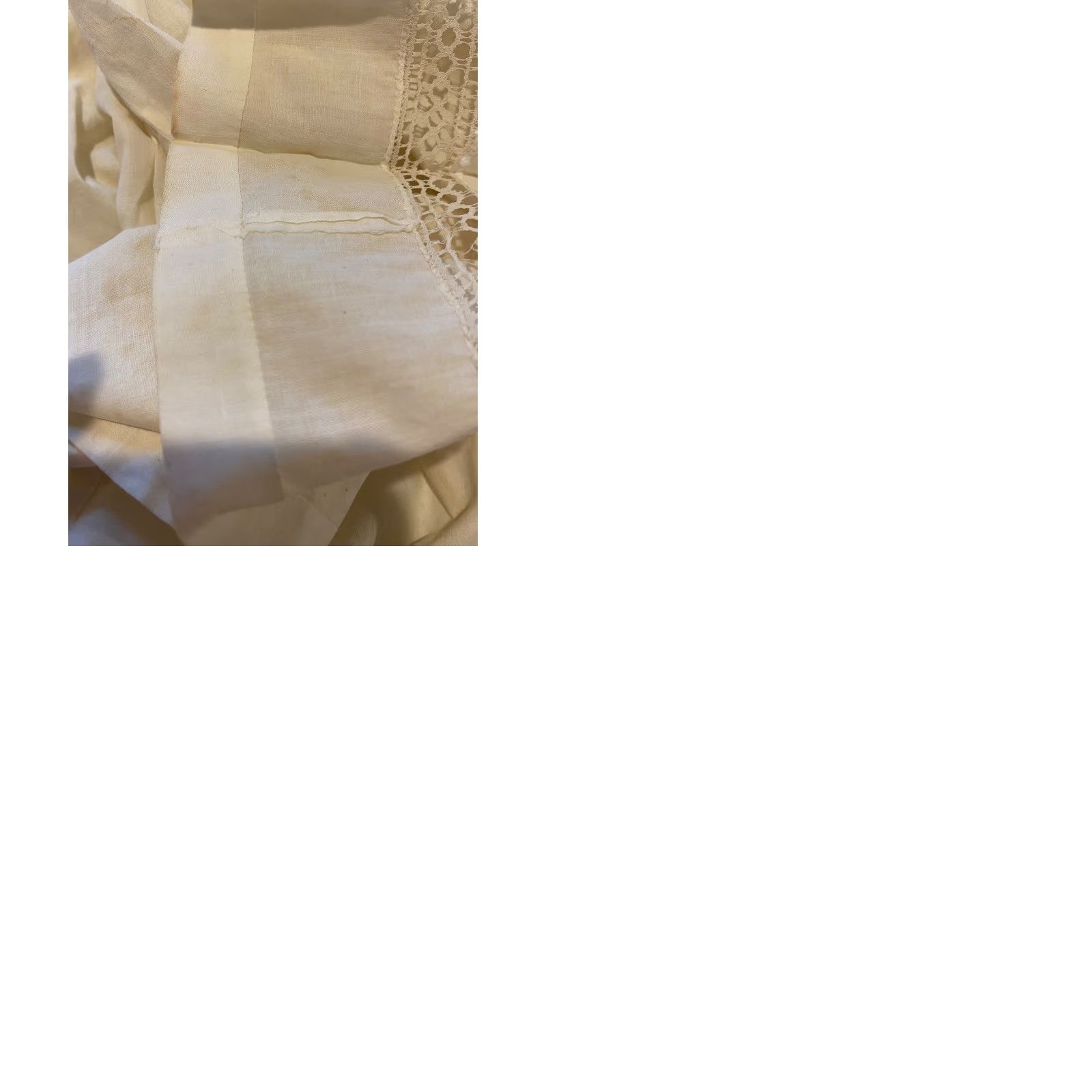 Vintage VINTAGE Victorian Girls Gown Eyelet Embroidery Lace Trim 1800s White Dress Girls Size ONE SIZE - 9 Thumbnail