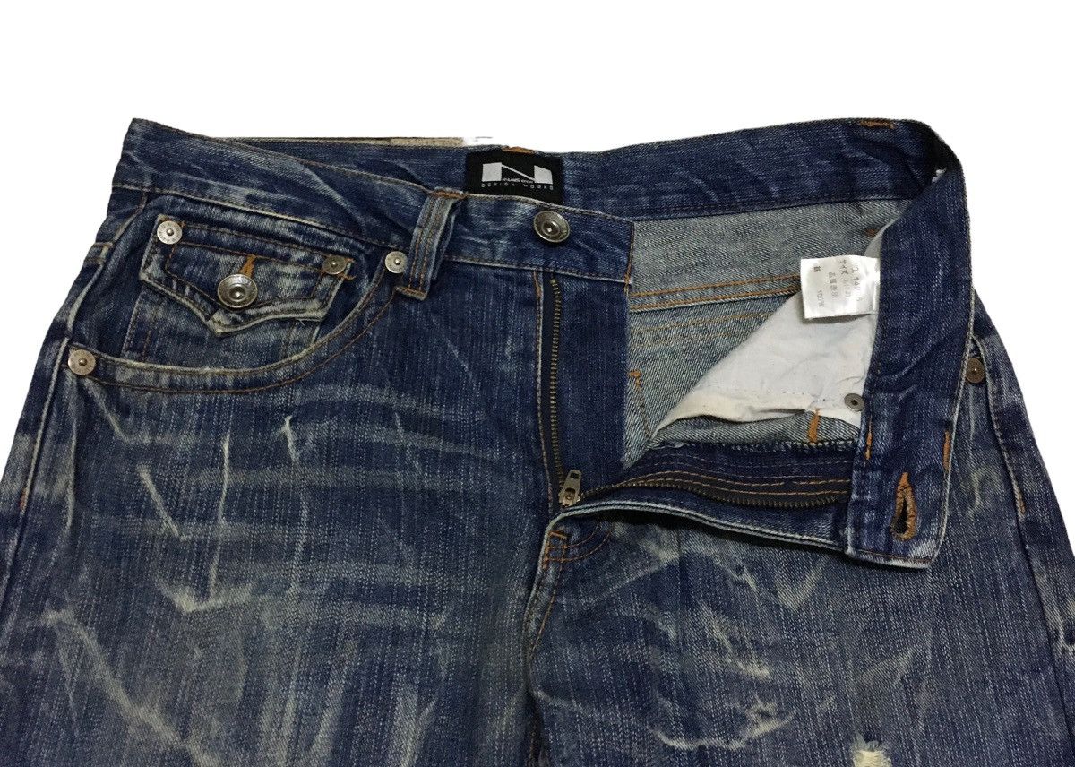 Le Grande Bleu (L.G.B.) Rare Design Vintage Japanese Brand Nvlaus Jeans 1990s Size US 32 / EU 48 - 6 Thumbnail