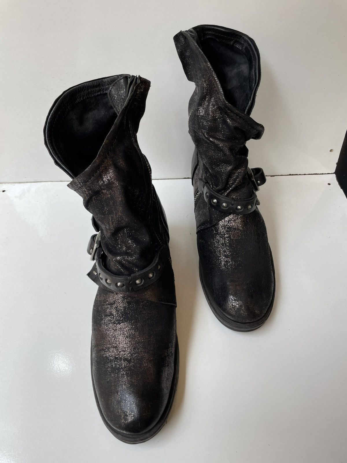 A.S.98 A.S.98 Distressed Boho Women's Ankle Boots EUR 39 /USA 8.5-9 Size US 9 / IT 39 - 3 Thumbnail
