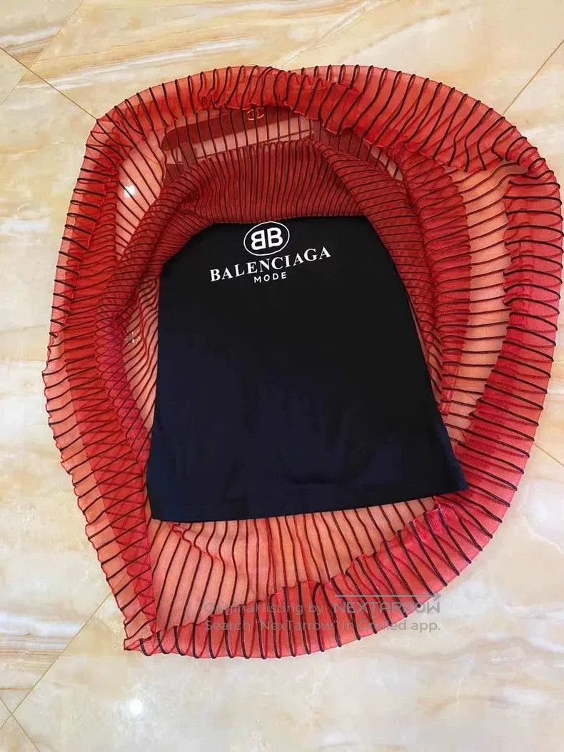 Balenciaga Balenciaga Red Half Skirt Size 35" - 9 Thumbnail