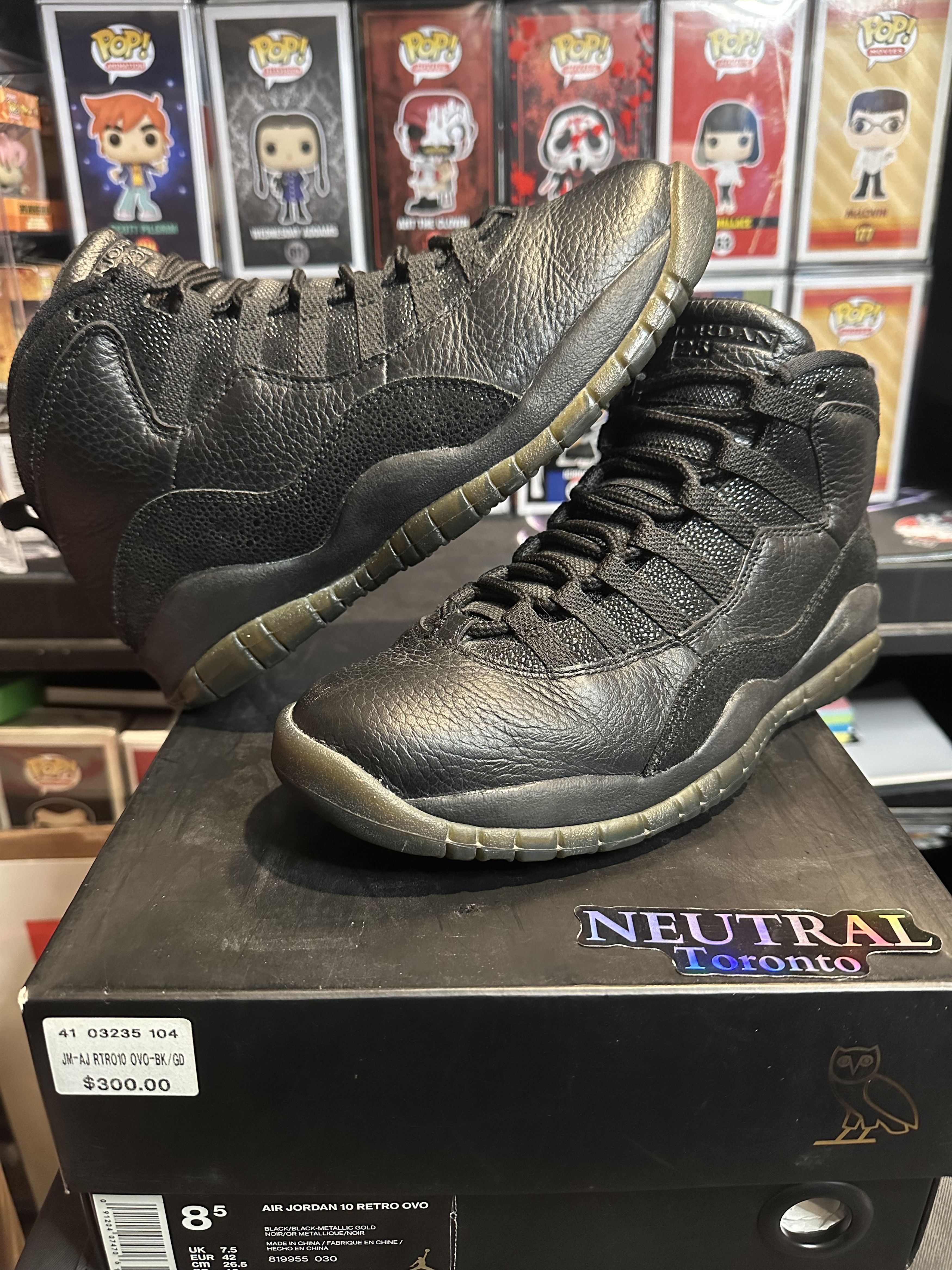 Jordan Brand Air Jordan 10 Retro 'OVO - Black' Size US 8.5 / EU 41-42 - 2 Thumbnail