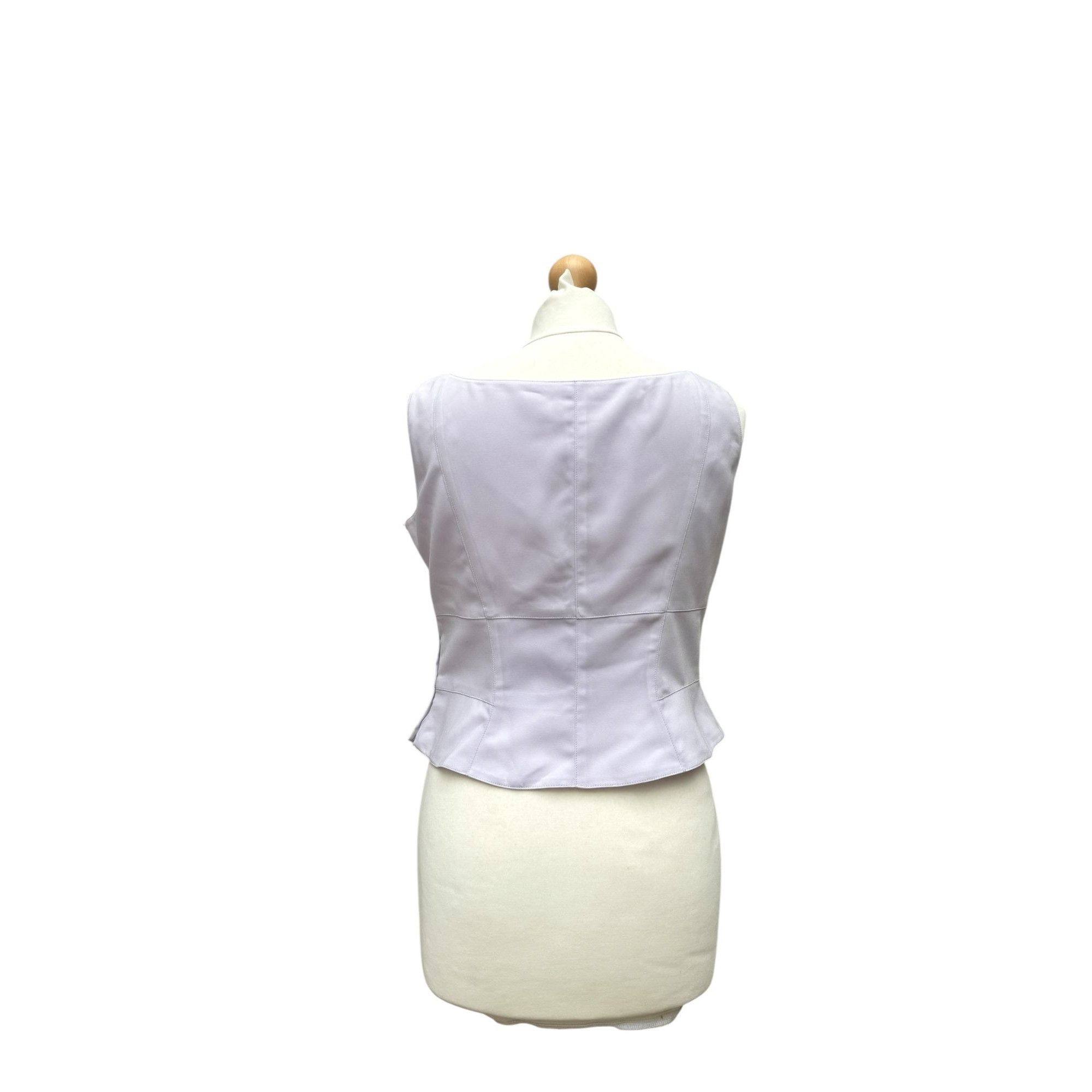 Thierry Mugler 1990s Light Purple Fitted Crop Top Size L / US 10 / IT 46 - 4 Thumbnail