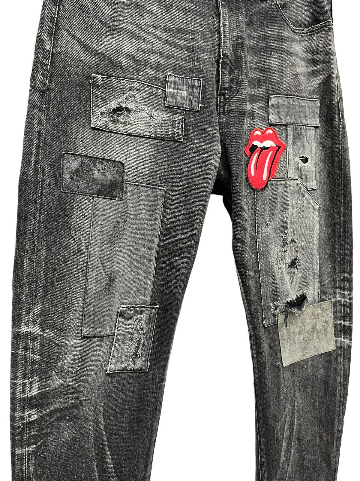 Japanese Brand VTG GLAMB x ROLLING STONES Skull Boro Patcwork Distressed Size US 32 / EU 48 - 8 Thumbnail