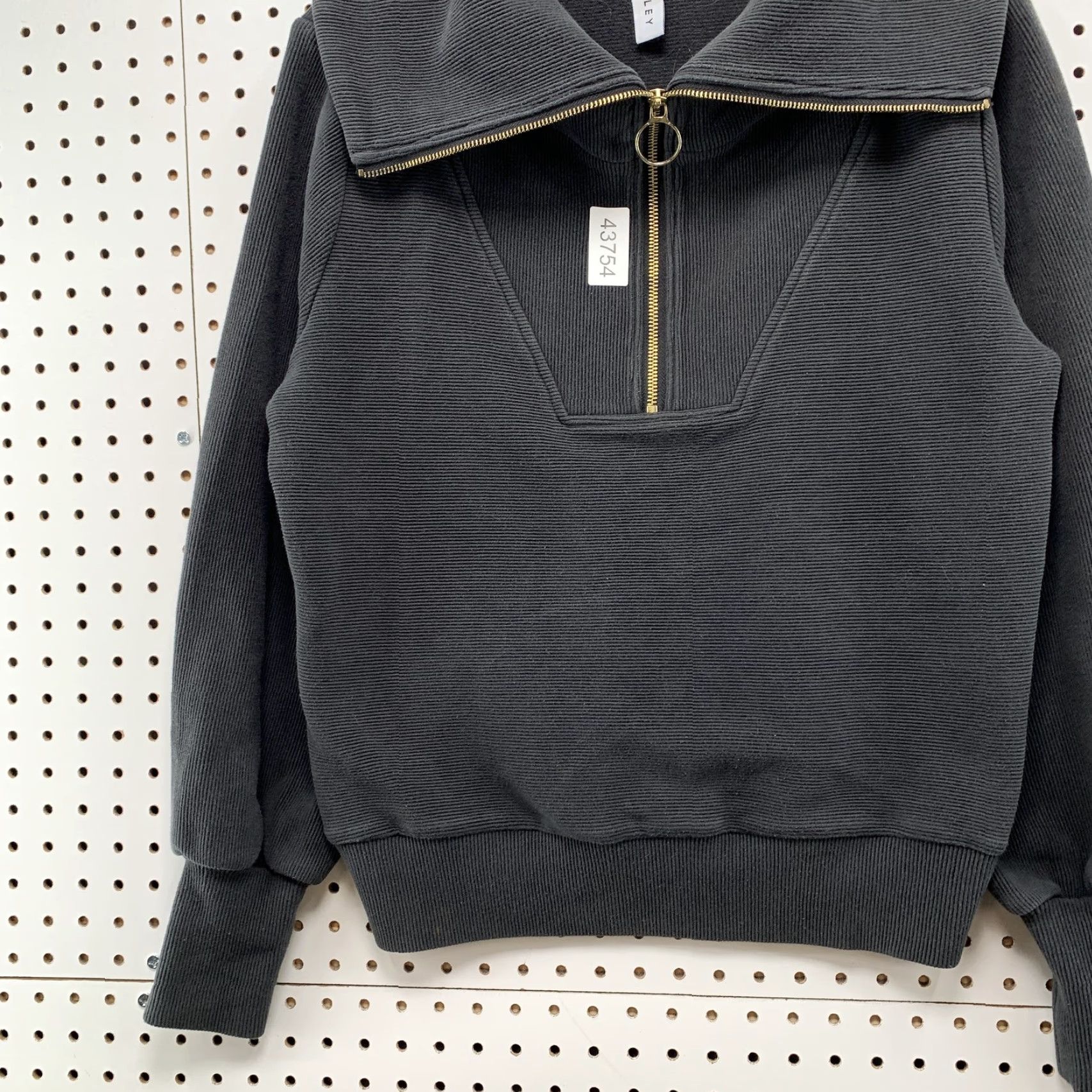 Varley VINTAGE Varley Vine Ribbed Sweatshirt Womens Small Black 1/2 Zip Oversized Collar Size S / US 4 / IT 40 - 3 Thumbnail