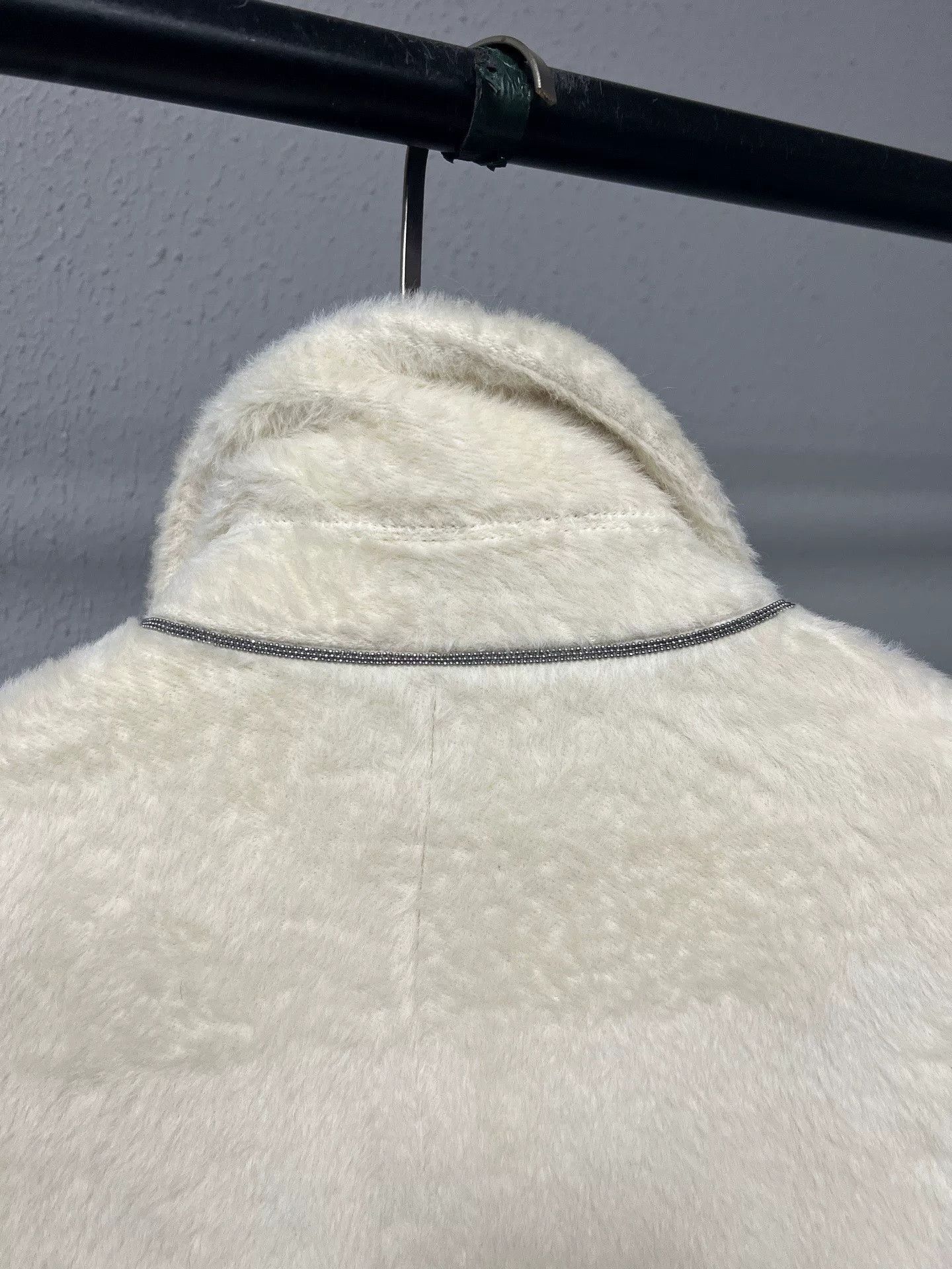 Brunello Cucinelli Brunello Cucinelli White Lapel Alpaca Coat Size US M / EU 48-50 / 2 - 4 Thumbnail