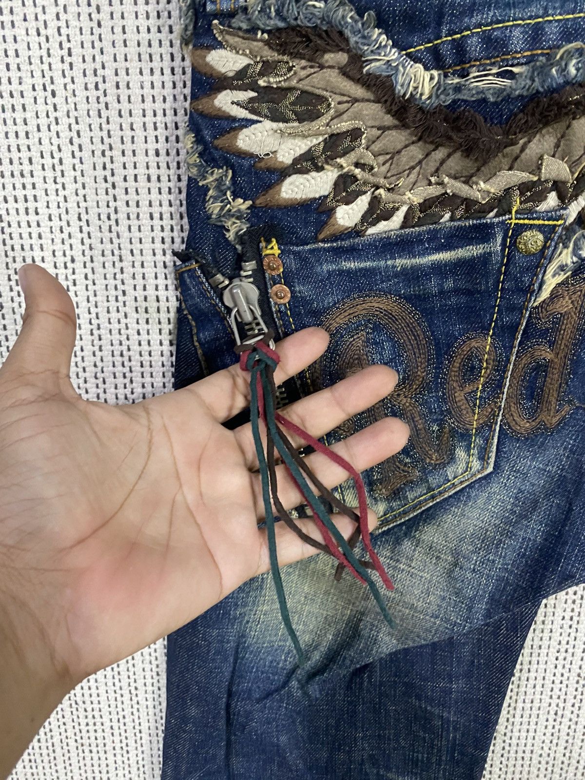Japanese Brand Japanase brand red peppers flared denim very rare Size US 31 - 9 Thumbnail