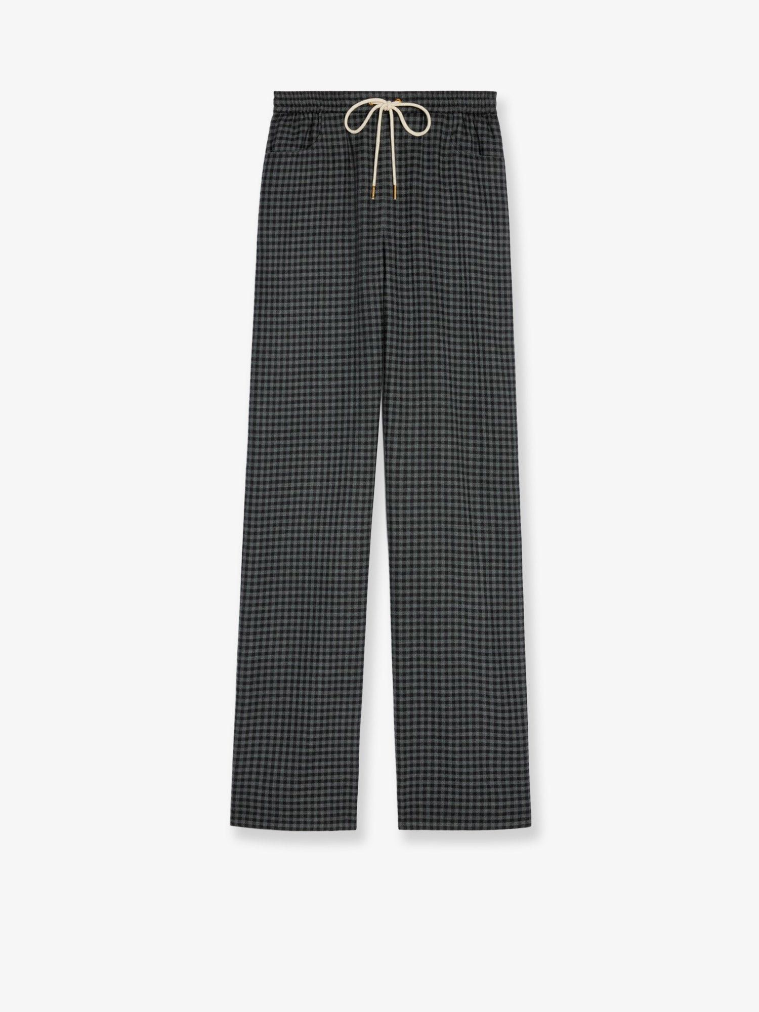 Celine Madras wool and cashmere jogger trousers 42 - USA Tariffs Included Size 28" / US 6 / IT 42 - 1 Thumbnail