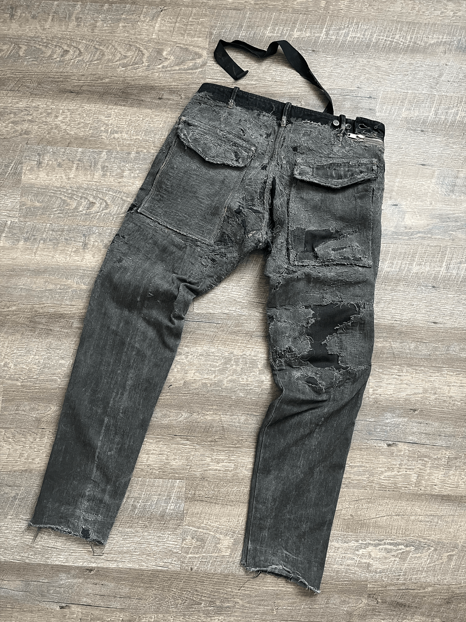 Rick Owens SS09 Rick Owens Hogwash Patchwork Denim Aircuts Size US 33 - 21 Thumbnail