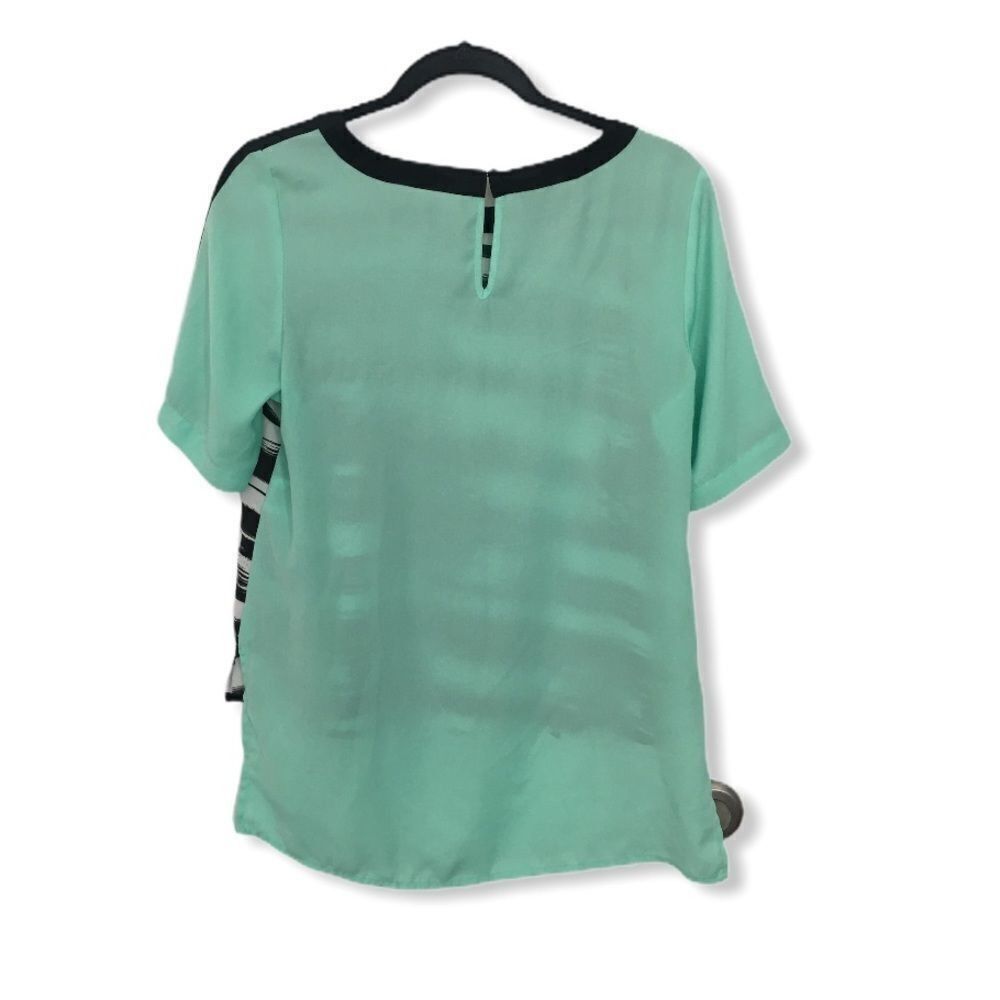 Other Attention Mint Green & Black Abstract High-Low Blouse | Size Size S / US 4 / IT 40 - 3 Thumbnail