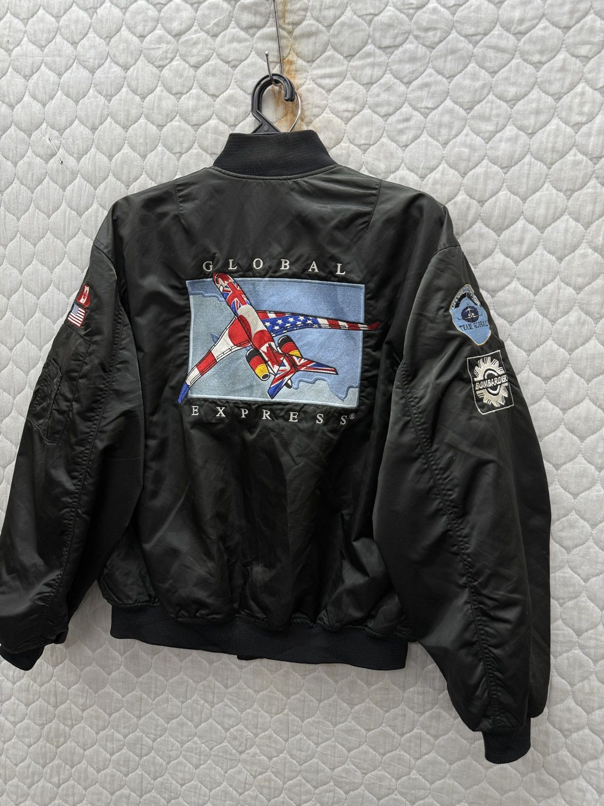 Vintage 🔥🔥🔥STEALS VINTAGE ADD IMPACT GLOBAL EXPRESS BOMBER JACKET Size US M / EU 48-50 / 2 - 3 Thumbnail