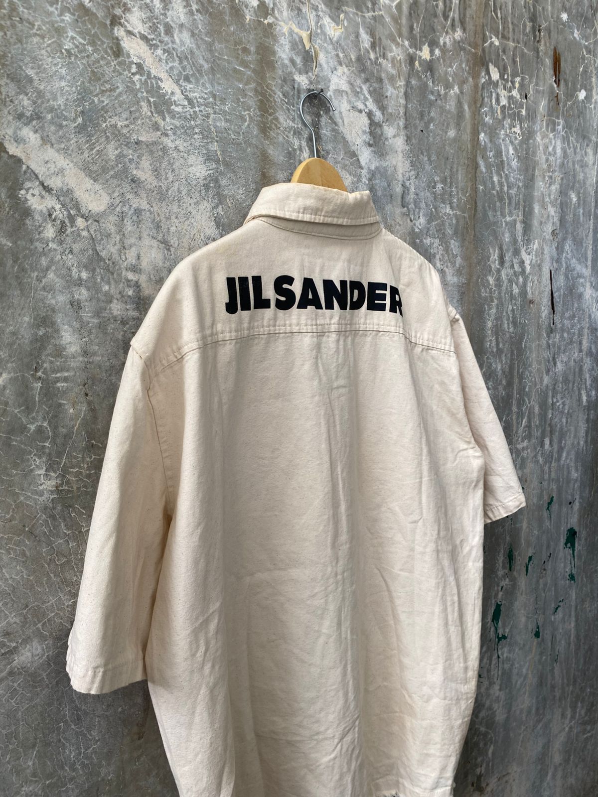 Jil Sander Jill Sander Campaign Back Logo Canvas Button Down Shirt Size US L / EU 52-54 / 3 - 3 Thumbnail