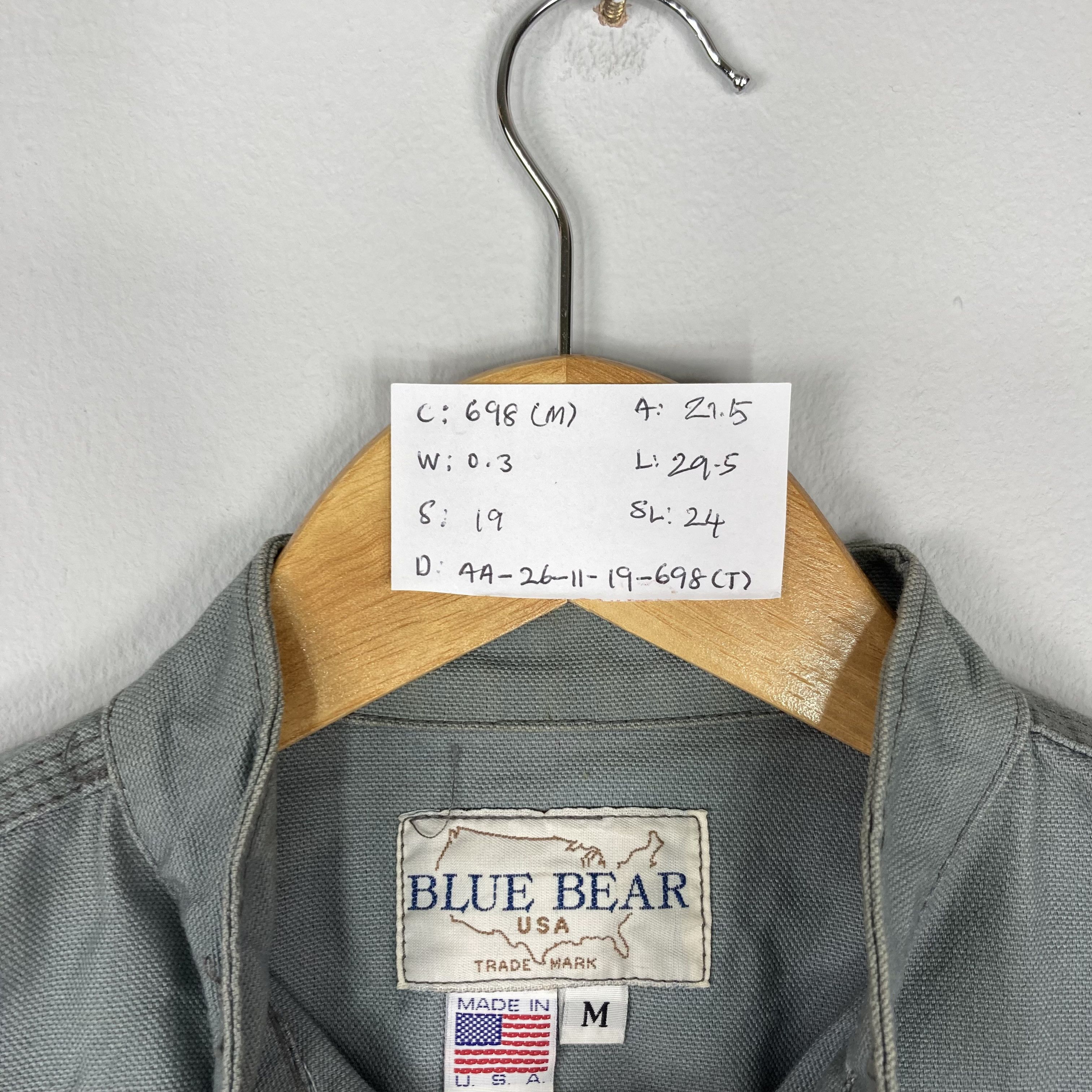 Vintage Vintage BLUE BEAR Made In Usa Denim Chore Jacket Size US M / EU 48-50 / 2 - 5 Thumbnail