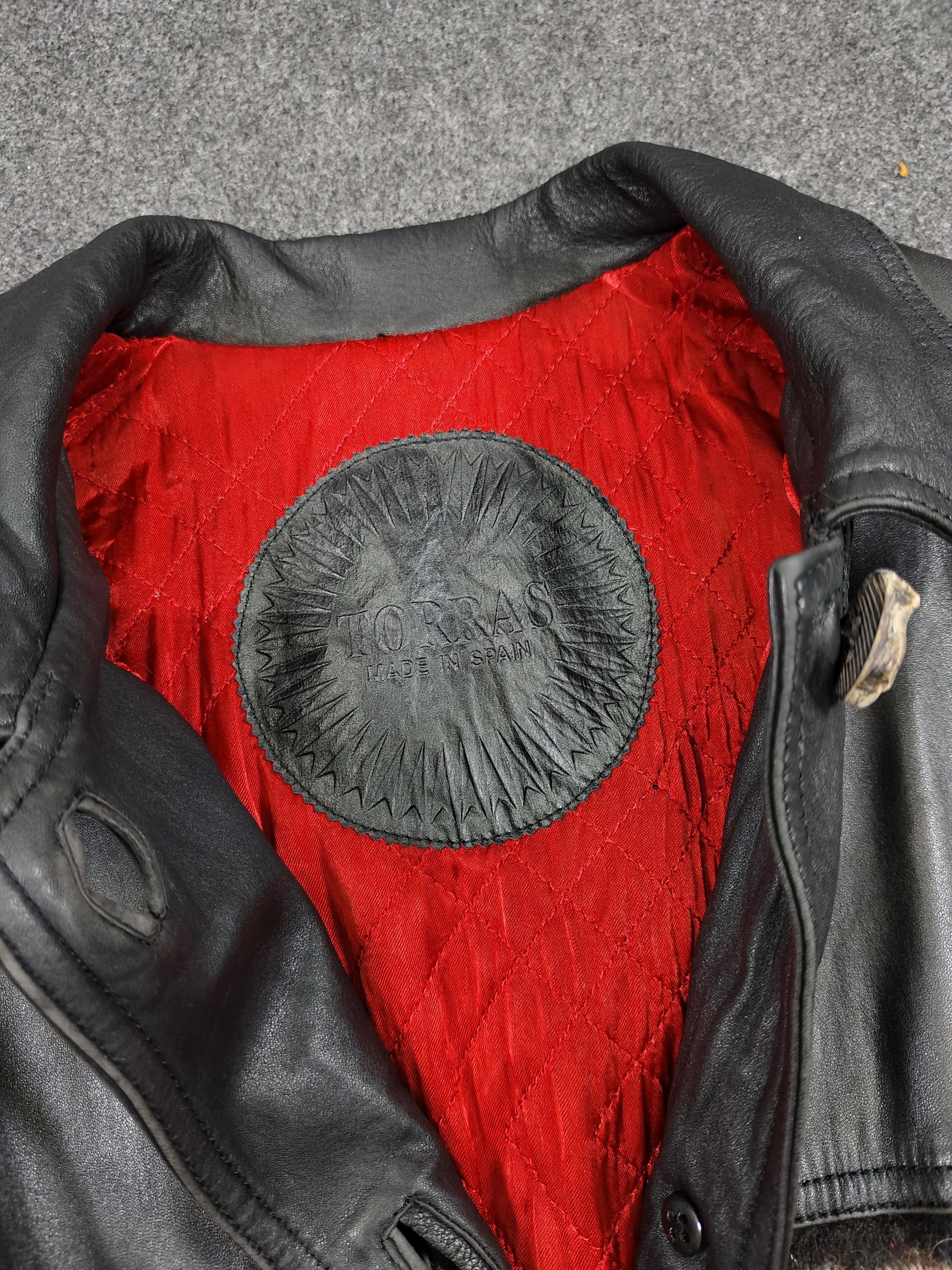 Torras 80s Torras-Artisan Tapestry Archive Wool Leather Coat Jacket Size M / US 6-8 / IT 42-44 - 6 Thumbnail