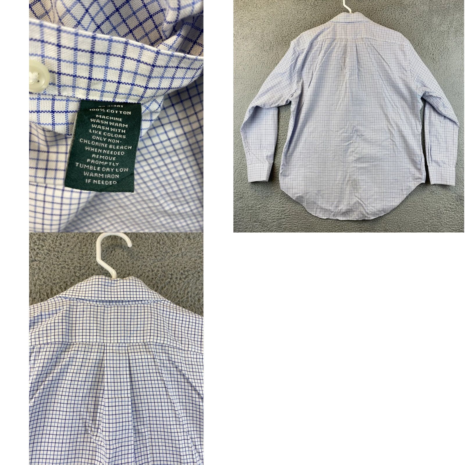 Ralph Lauren Ralph Lauren Classic Fit Check Button-Up Shirt 16.5 Blue/White Men's Regular Size US L / EU 52-54 / 3 - 8 Thumbnail