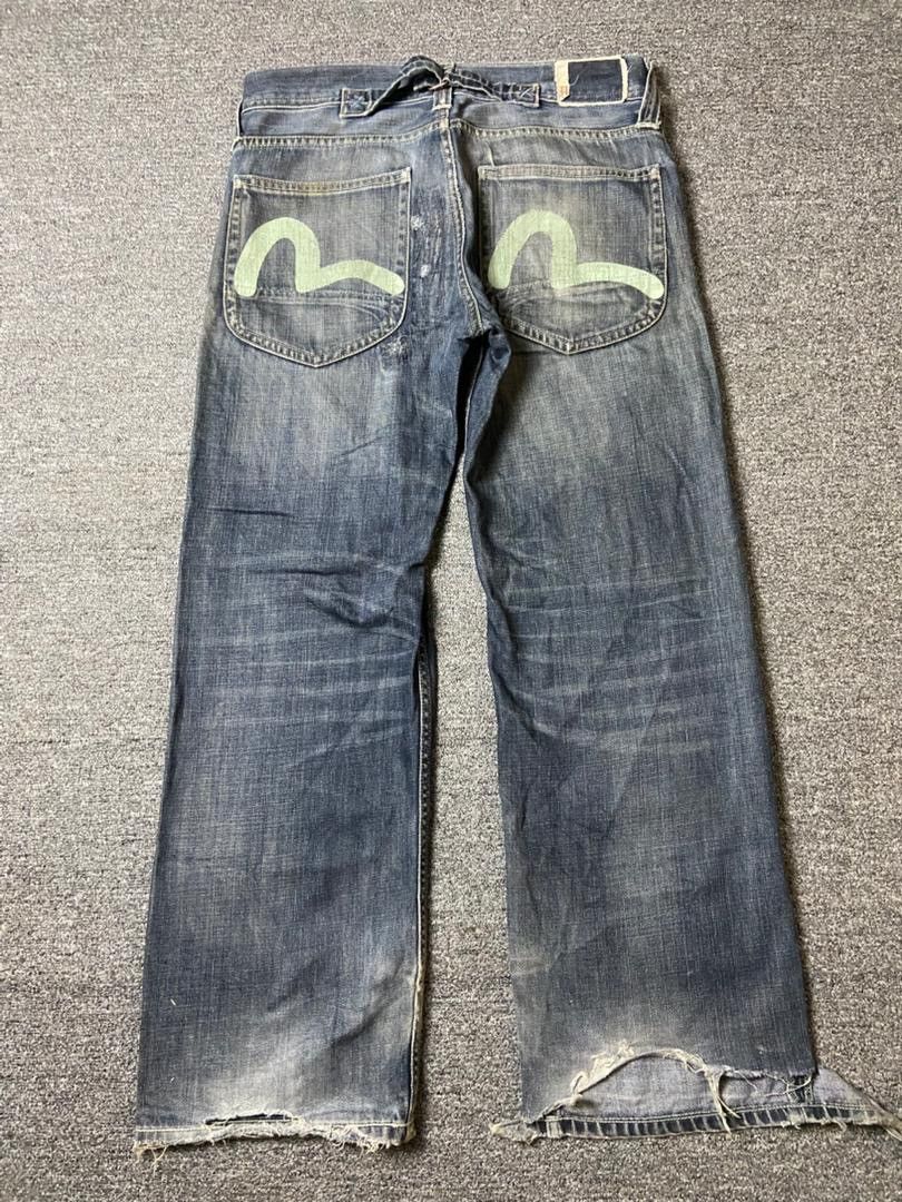 Evisu 🔥Vintage EVISU & PUMA Distressed Denim Jeans 🔥 (135) Size US 34 / EU 50 - 1 Thumbnail