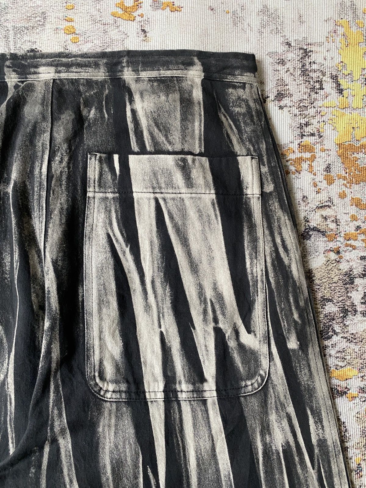 Yohji Yamamoto Y’s Yohji Yamamoto Bleached Drawstring Wide Leg Pant Size US 32 / EU 48 - 11 Thumbnail