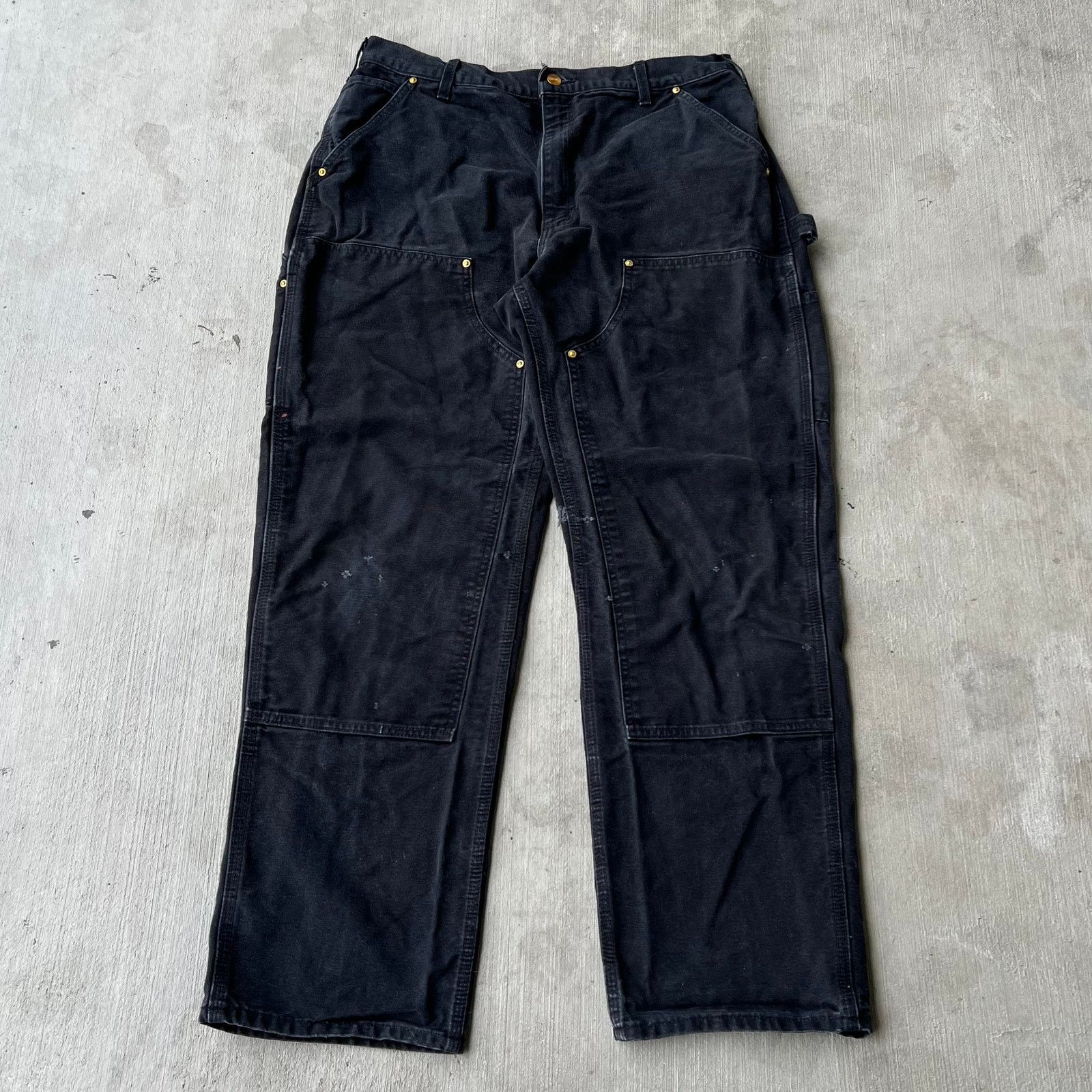 Carhartt × Vintage Carhartt black double knee work wear carpenter pants Size US 33 - 1 Thumbnail