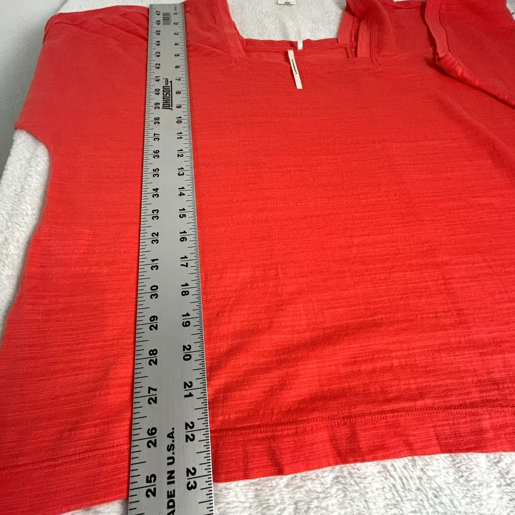 Anthropologie Anthropologie Women's Square Neck Short Sleeve Casual Blouse Red Medium NWT Size M / US 6-8 / IT 42-44 - 8 Thumbnail