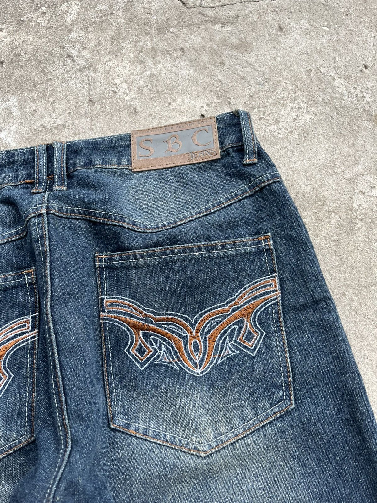20471120 × If Six Was Nine × Le Grande Bleu (L.G.B.) Vintage Faded Distressed Denim Jeans like Junya Watanabe Y2K Size US 32 / EU 48 - 13 Thumbnail