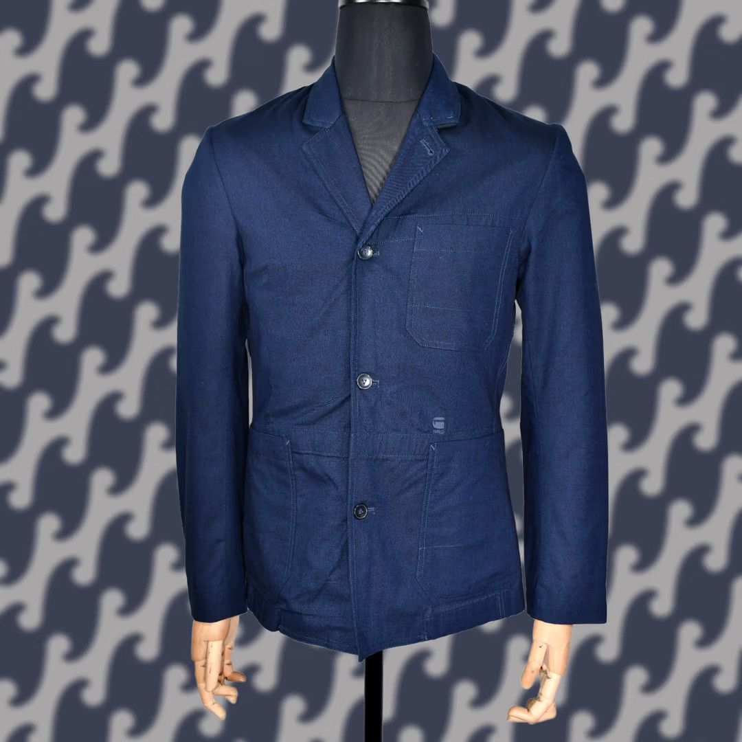 G-Star G-Star Shattor Omega Blazer LT WT Ink Denim Jacket Mens M 50 Blue Cotton Blazer Mens XL? Size US M / EU 48-50 / 2 - 1 Thumbnail