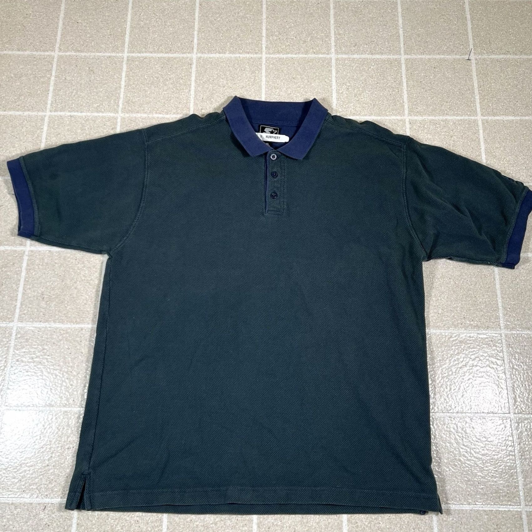 Vintage VINTAGE Mens Starter Polo Shirt XL Green Blue Polo Regular Mens XL Green Blue Size US XL / EU 56 / 4 - 2 Thumbnail