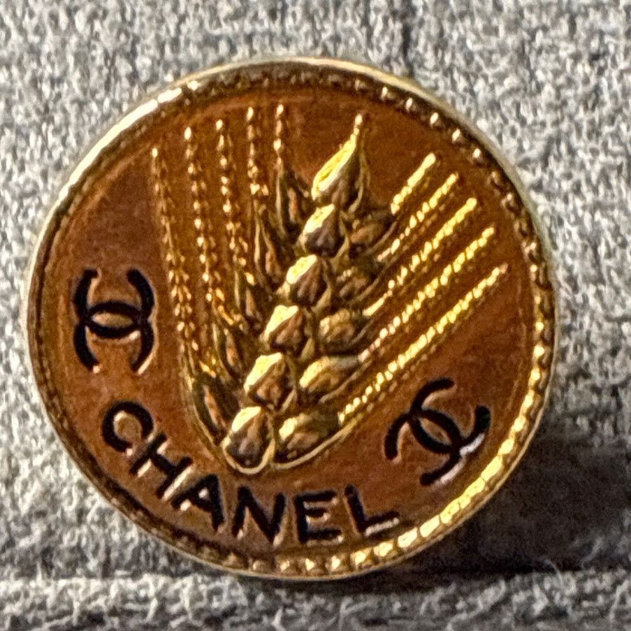 Chanel CHANEL Gold Tone Wheat Sheaf Button - Authentic Collector Size ONE SIZE - 1 Thumbnail