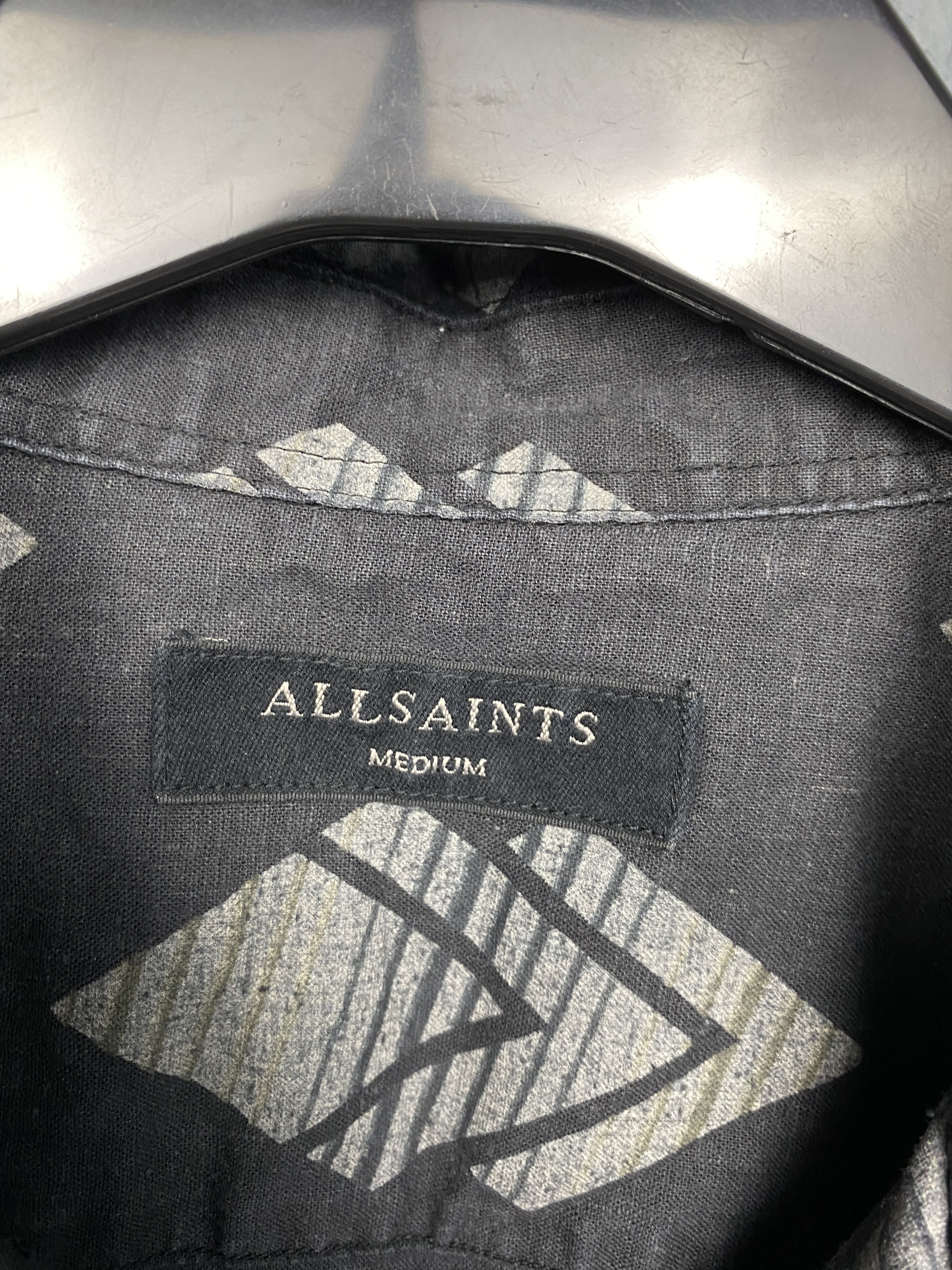Allsaints Allsaints Mens Linen Murzik Hawaiian Shirt Size US M / EU 48-50 / 2 - 3 Thumbnail